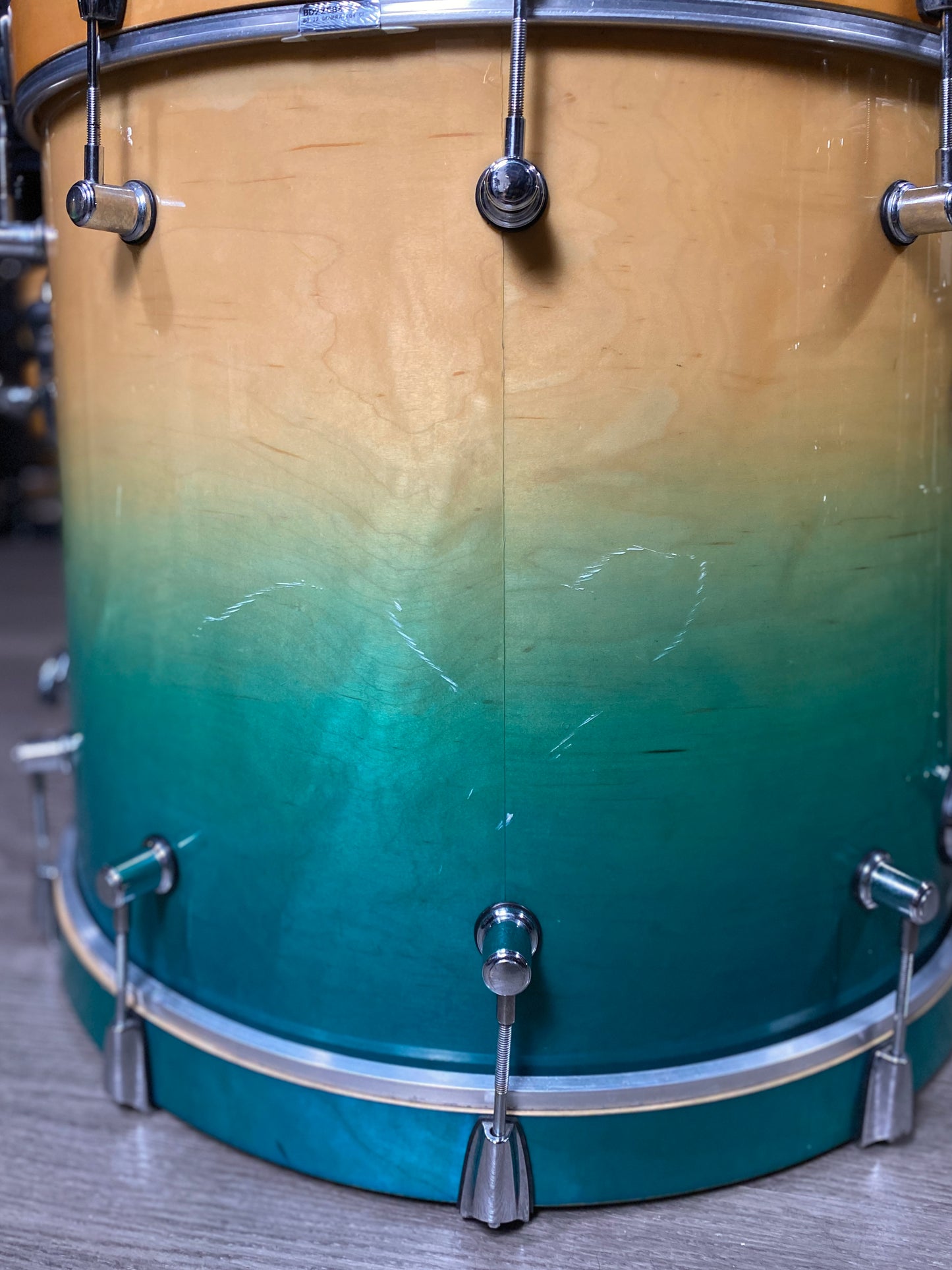 Custom USA Maple Drum Kit – Aqua Fade
