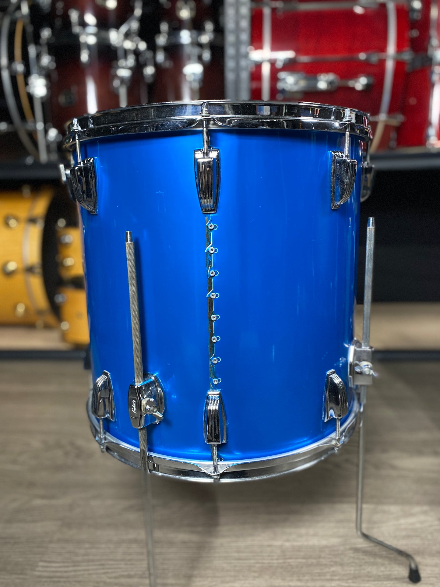 Ludwig Big Beat Outfit – Blue Silk 1970s/80s