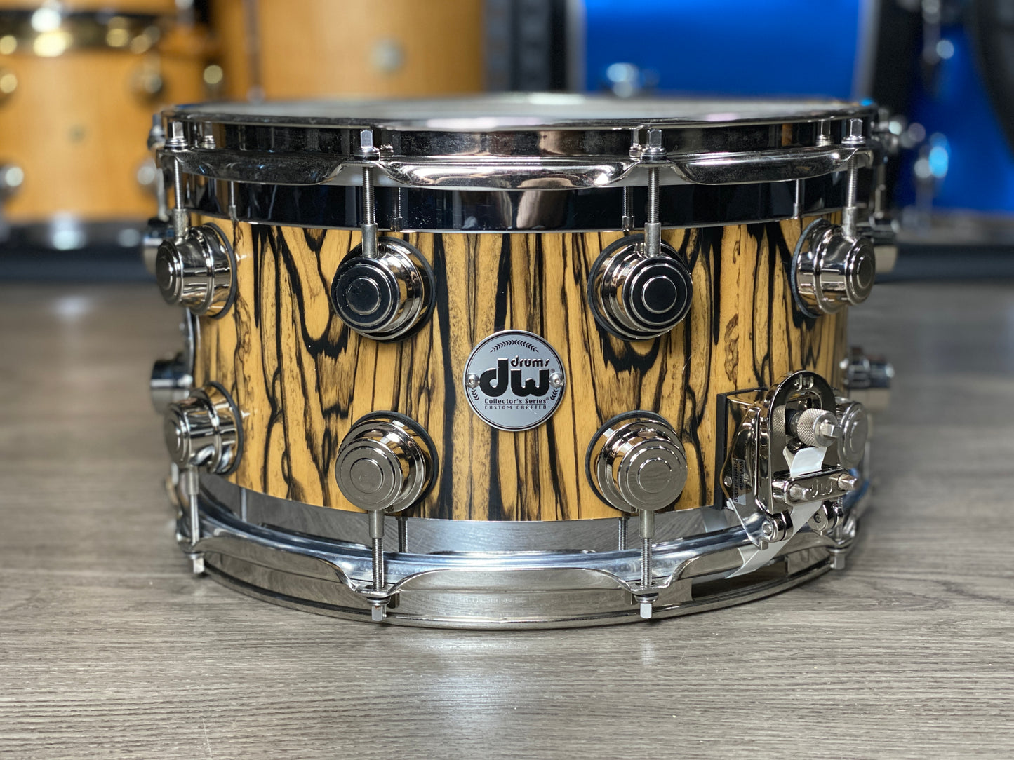 DW Collector’s Custom Series 8x14 Edge Snare Drum – Exotic Ivory Ebony