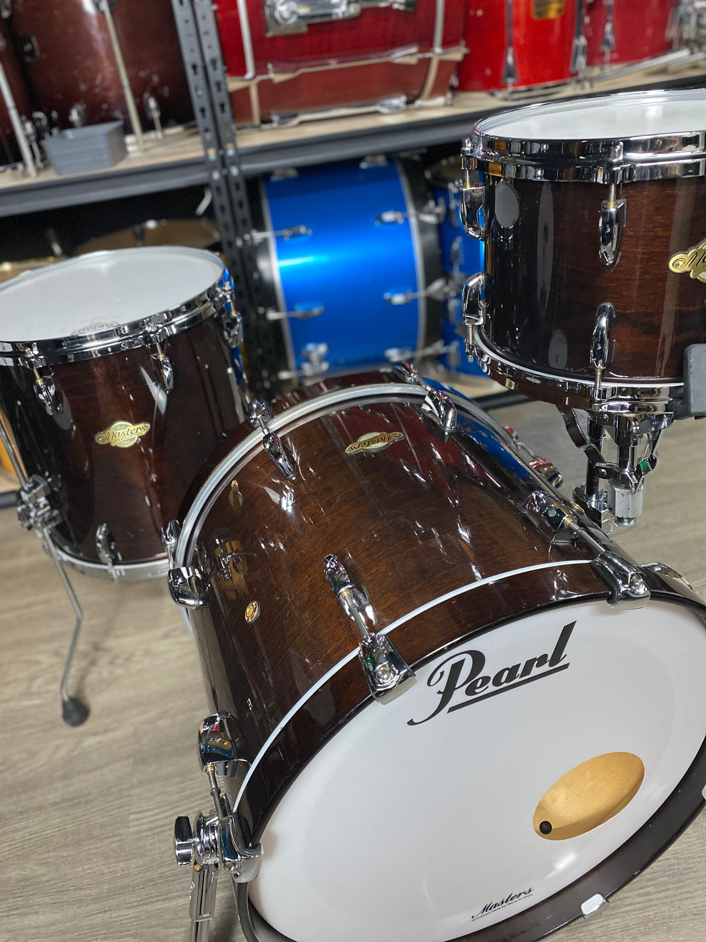 Pearl Masters SST Birch Drum Set Walnut Lacquer