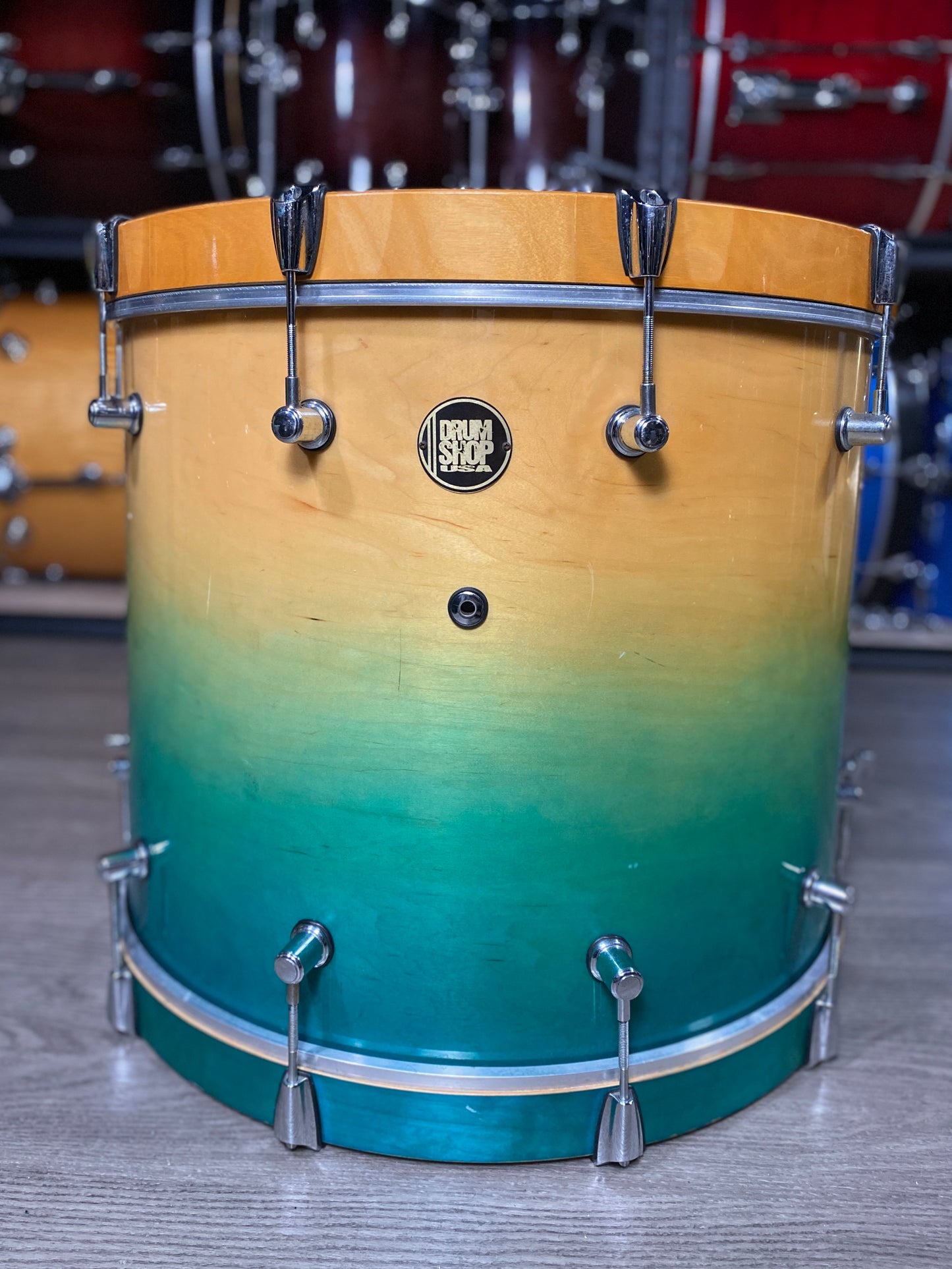 Custom USA Maple Drum Kit – Aqua Fade