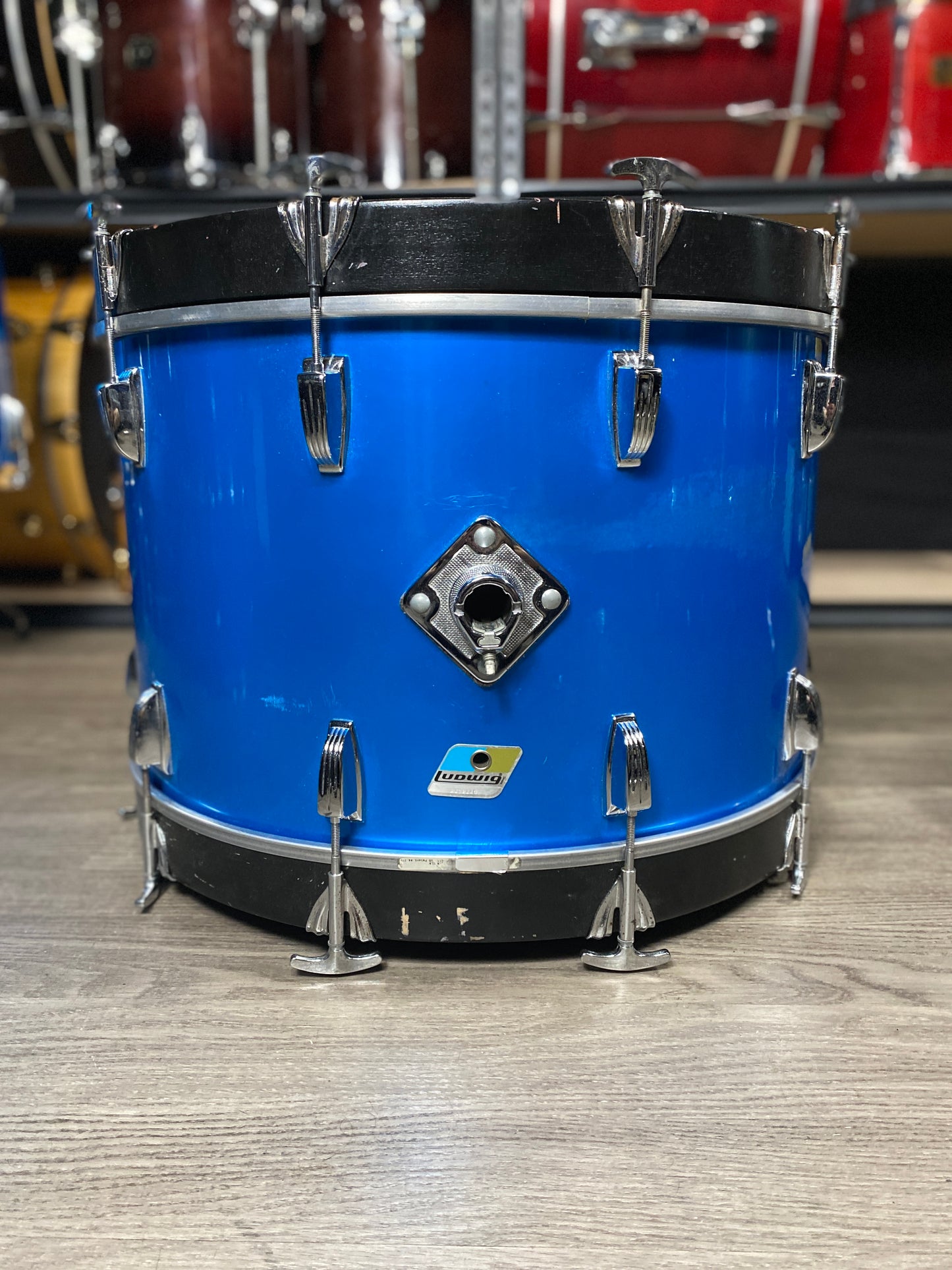 Ludwig Big Beat Outfit – Blue Silk 1970s/80s
