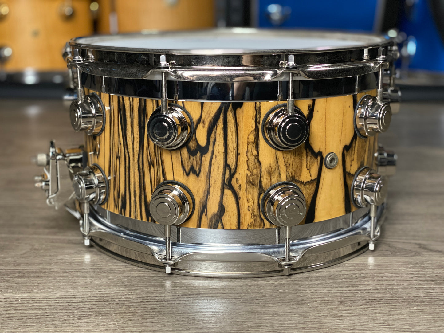 DW Collector’s Custom Series 8x14 Edge Snare Drum – Exotic Ivory Ebony
