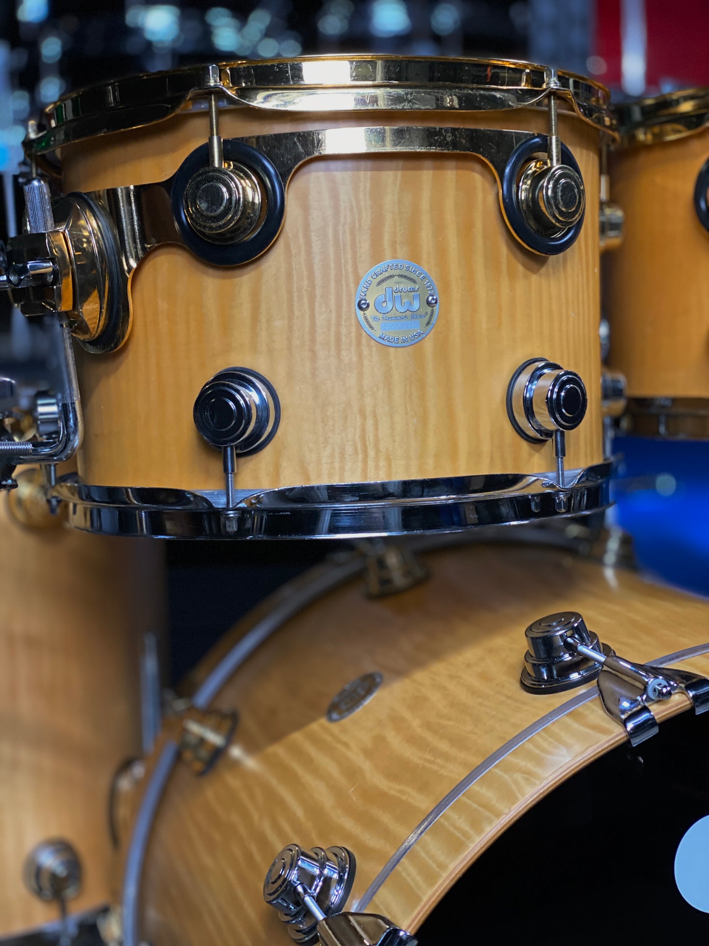 DW Collector’s Series Drum Kit – Exotic Quilted Maple (2006 Gold Badge)