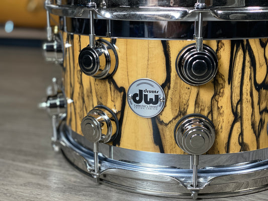 DW Collector’s Custom Series 8x14 Edge Snare Drum – Exotic Ivory Ebony