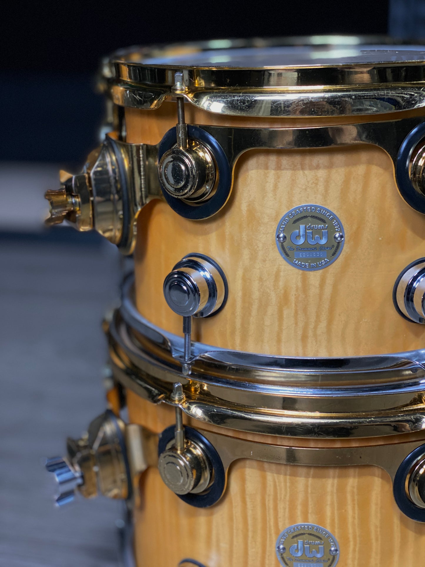 DW Collector’s Series Drum Kit – Exotic Quilted Maple (2006 Gold Badge)