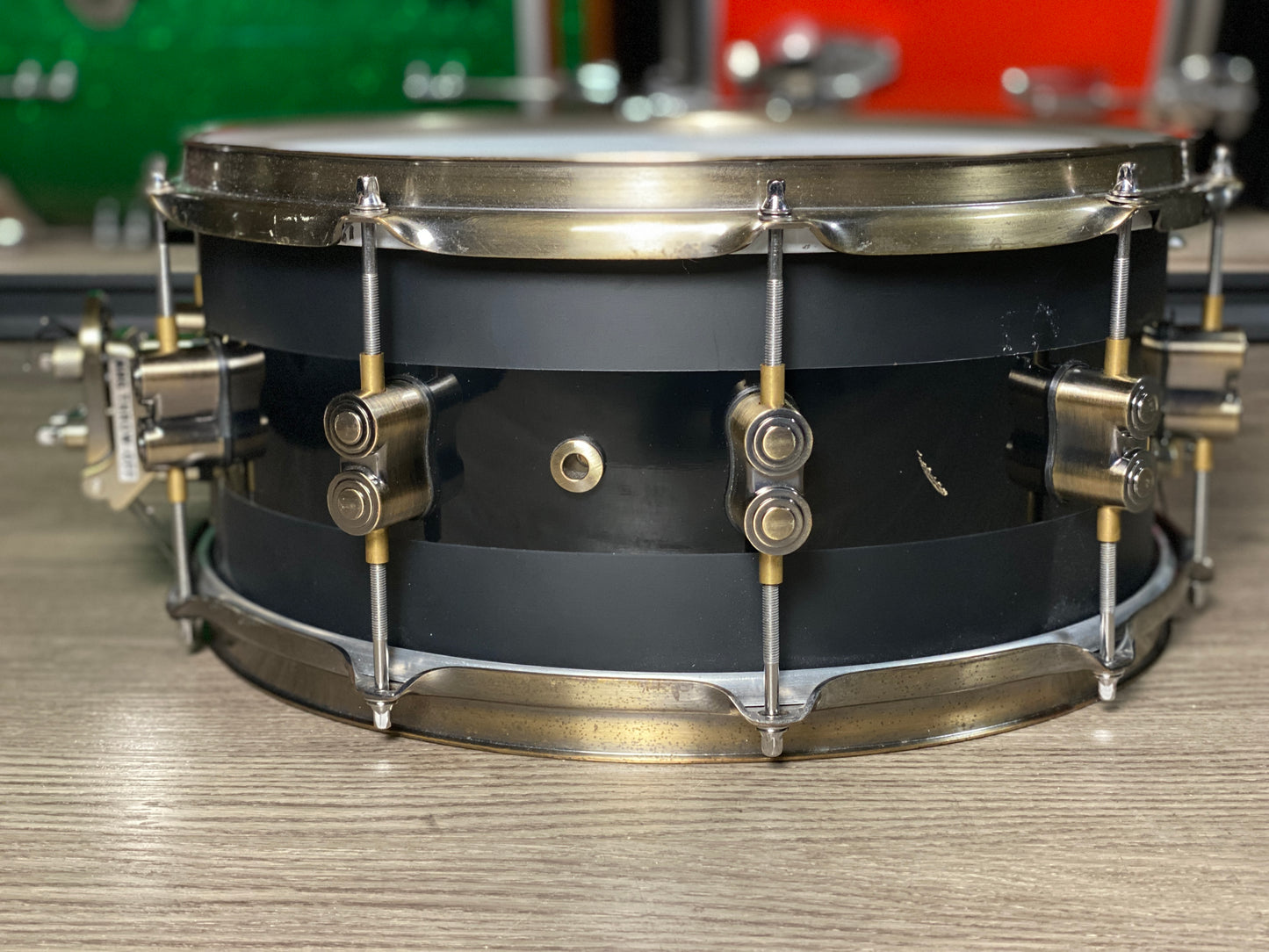 PDP 20th Anniversary 6.5x14 Snare Drum Gloss Black with Antique Bronze Hardware