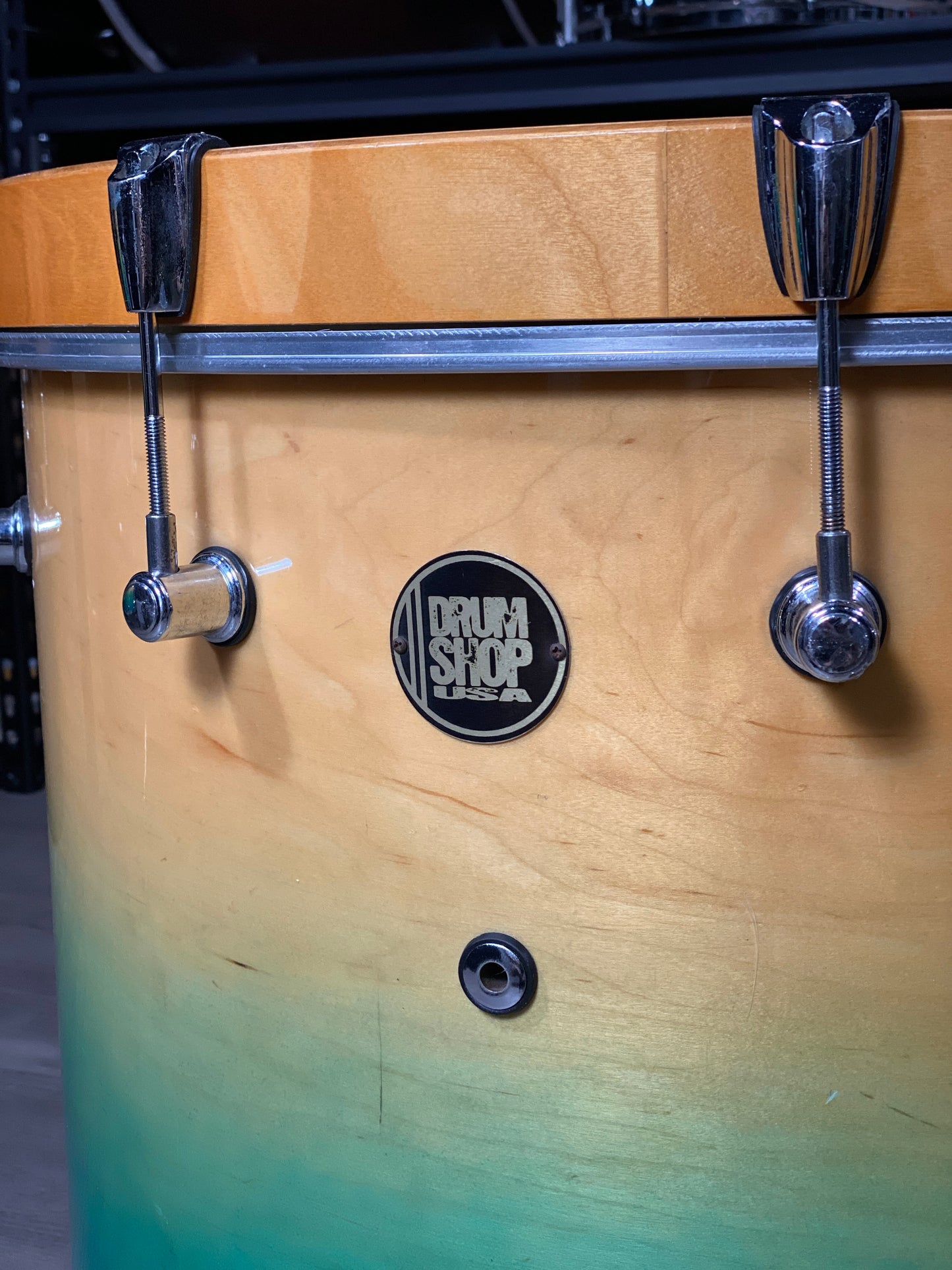 Custom USA Maple Drum Kit – Aqua Fade