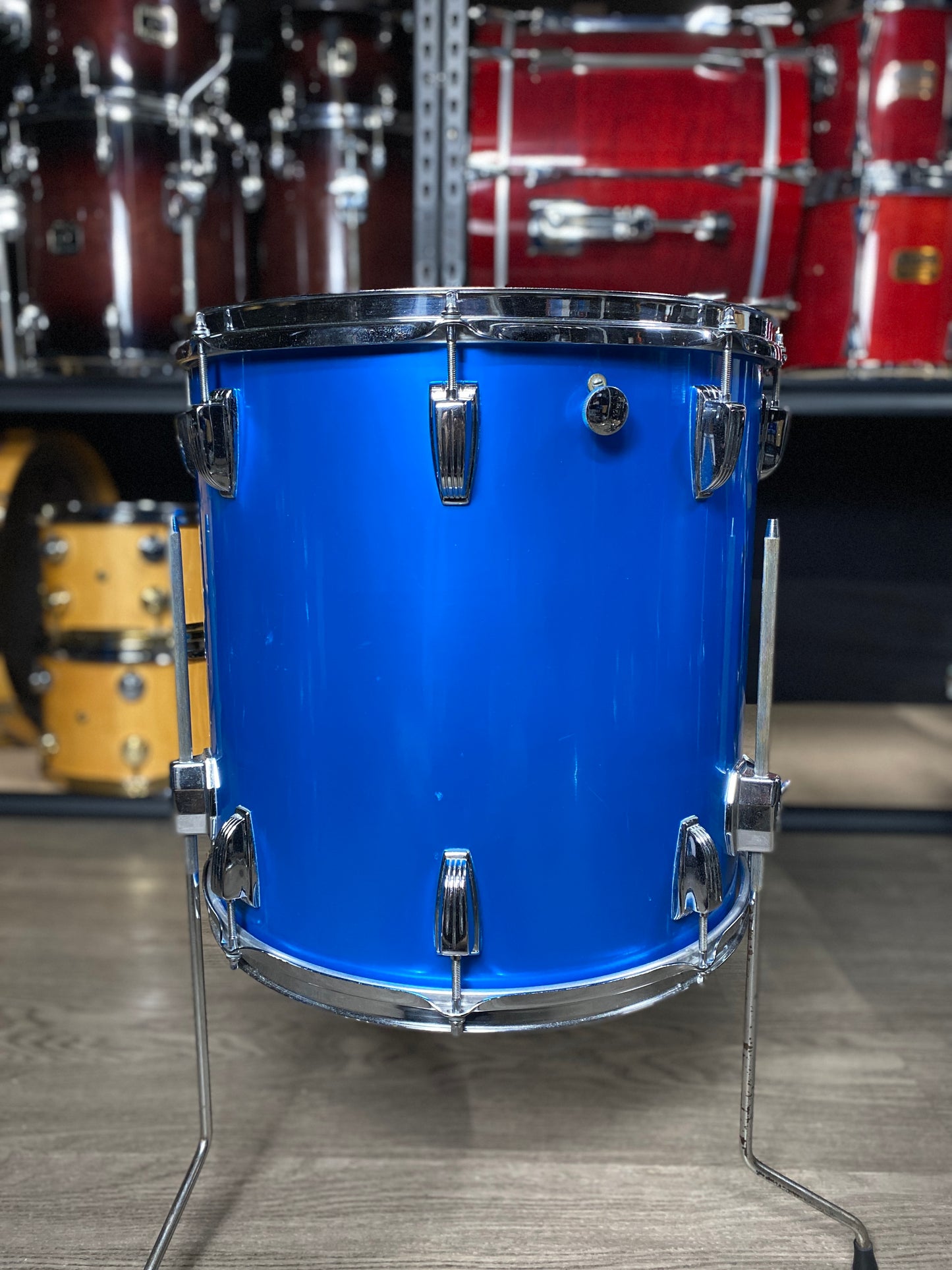Ludwig Big Beat Outfit – Blue Silk 1970s/80s