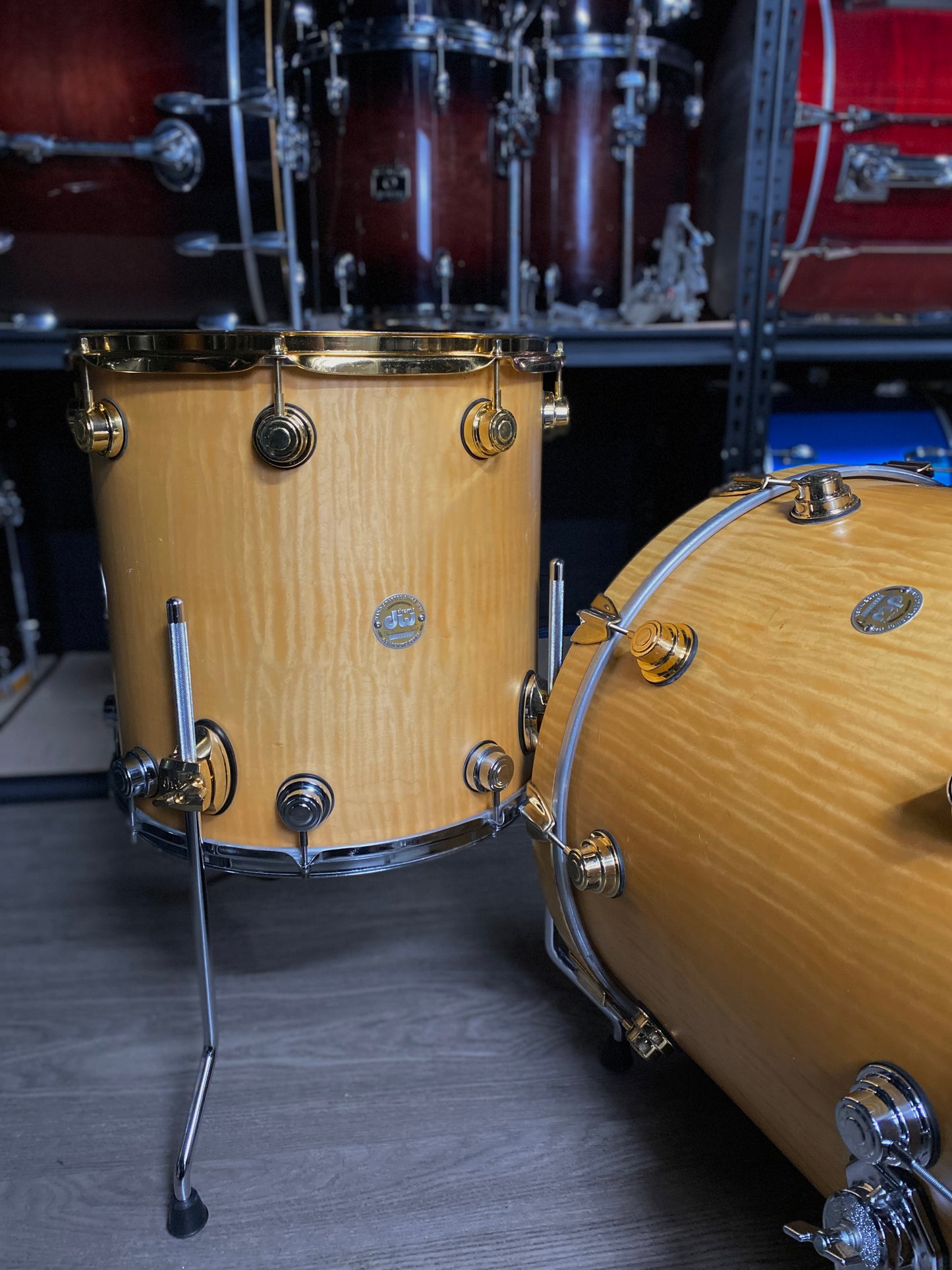 DW Collector’s Series Drum Kit – Exotic Quilted Maple (2006 Gold Badge)