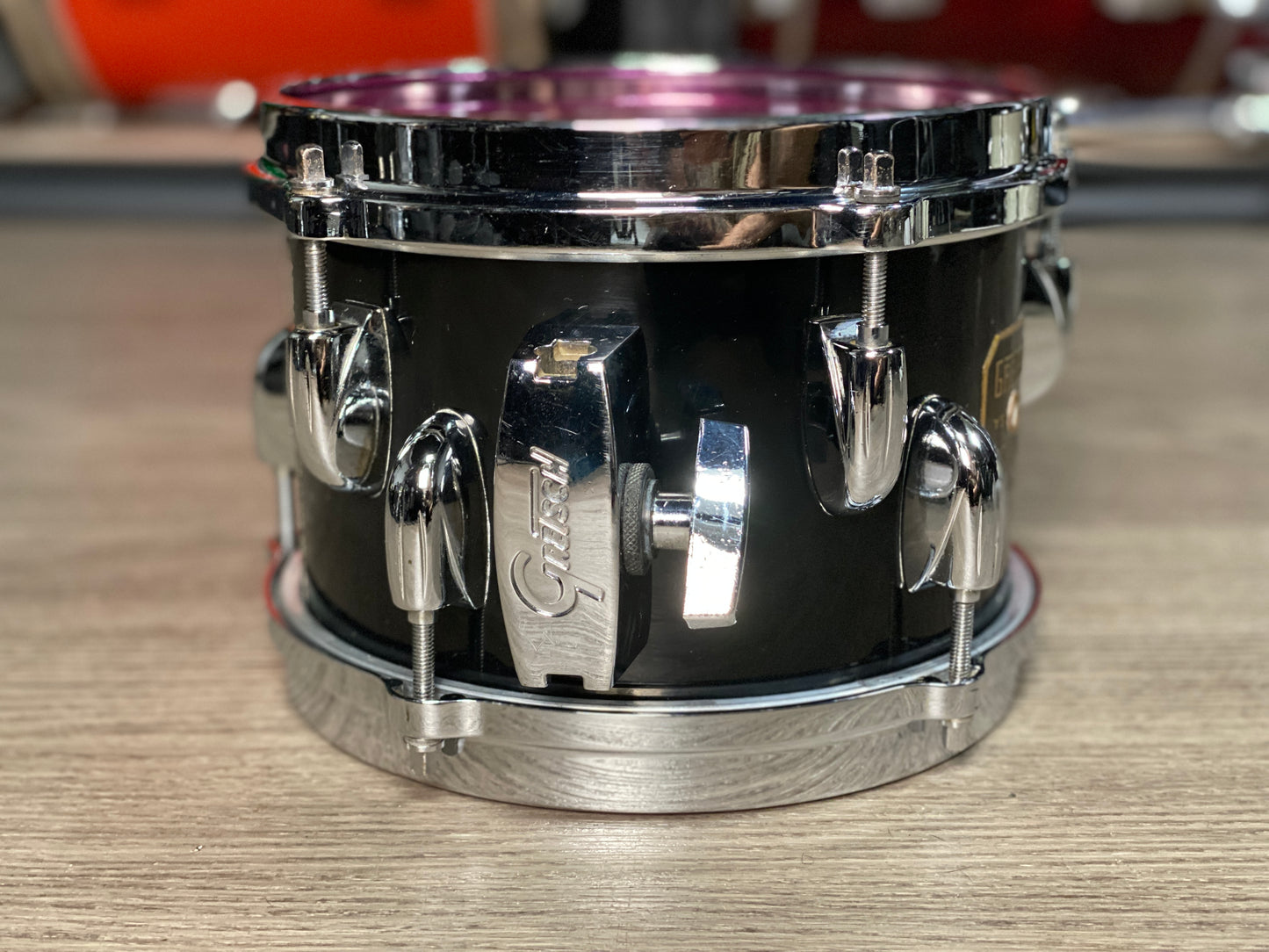 Gretsch 5.5x8 Rack Tom Drum Black Nitron 1980s
