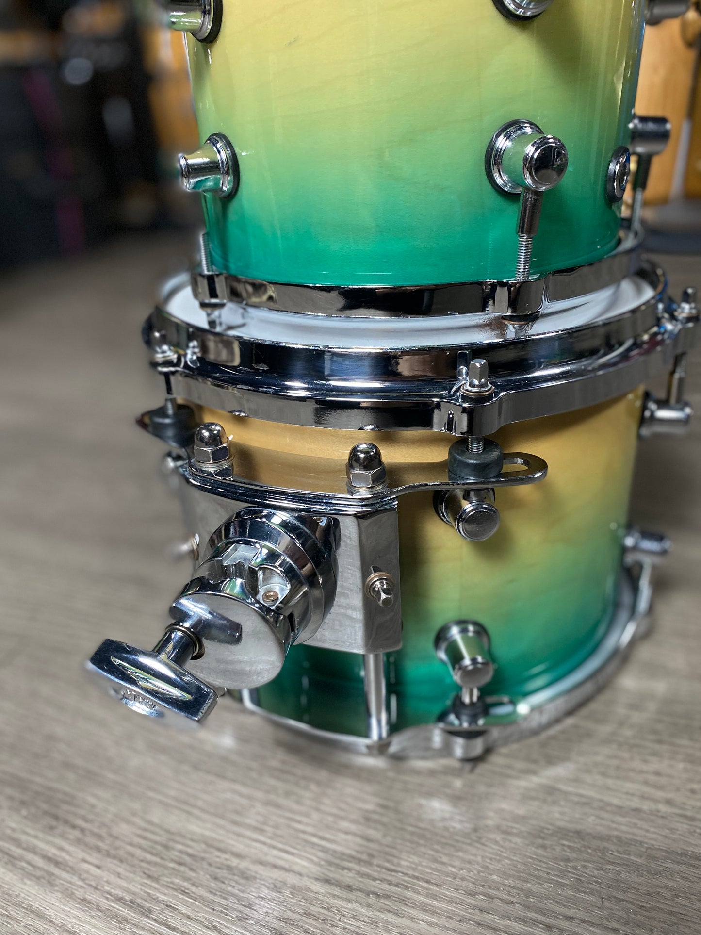 Custom USA Maple Drum Kit – Aqua Fade