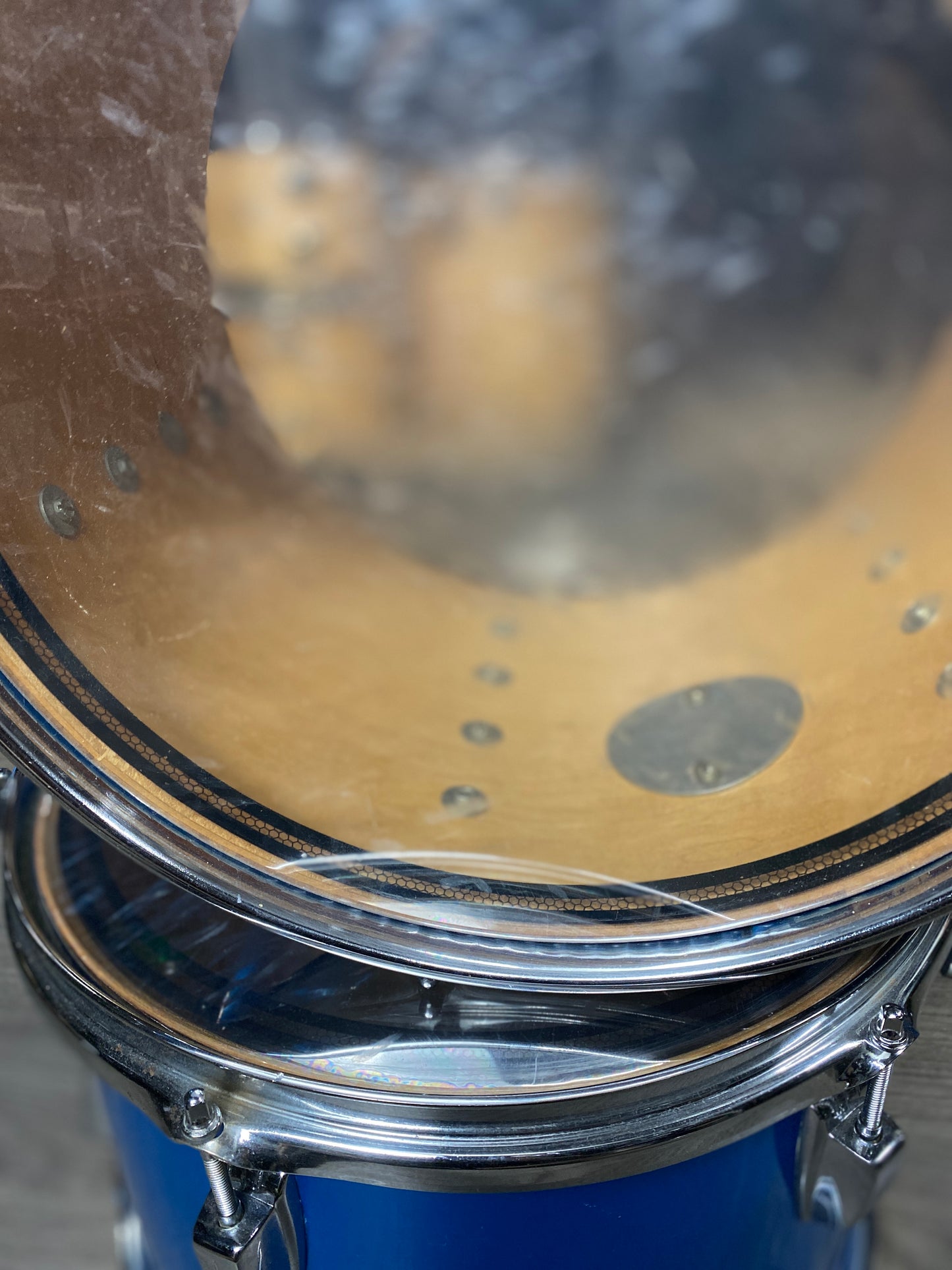 Ludwig Big Beat Outfit – Blue Silk 1970s/80s