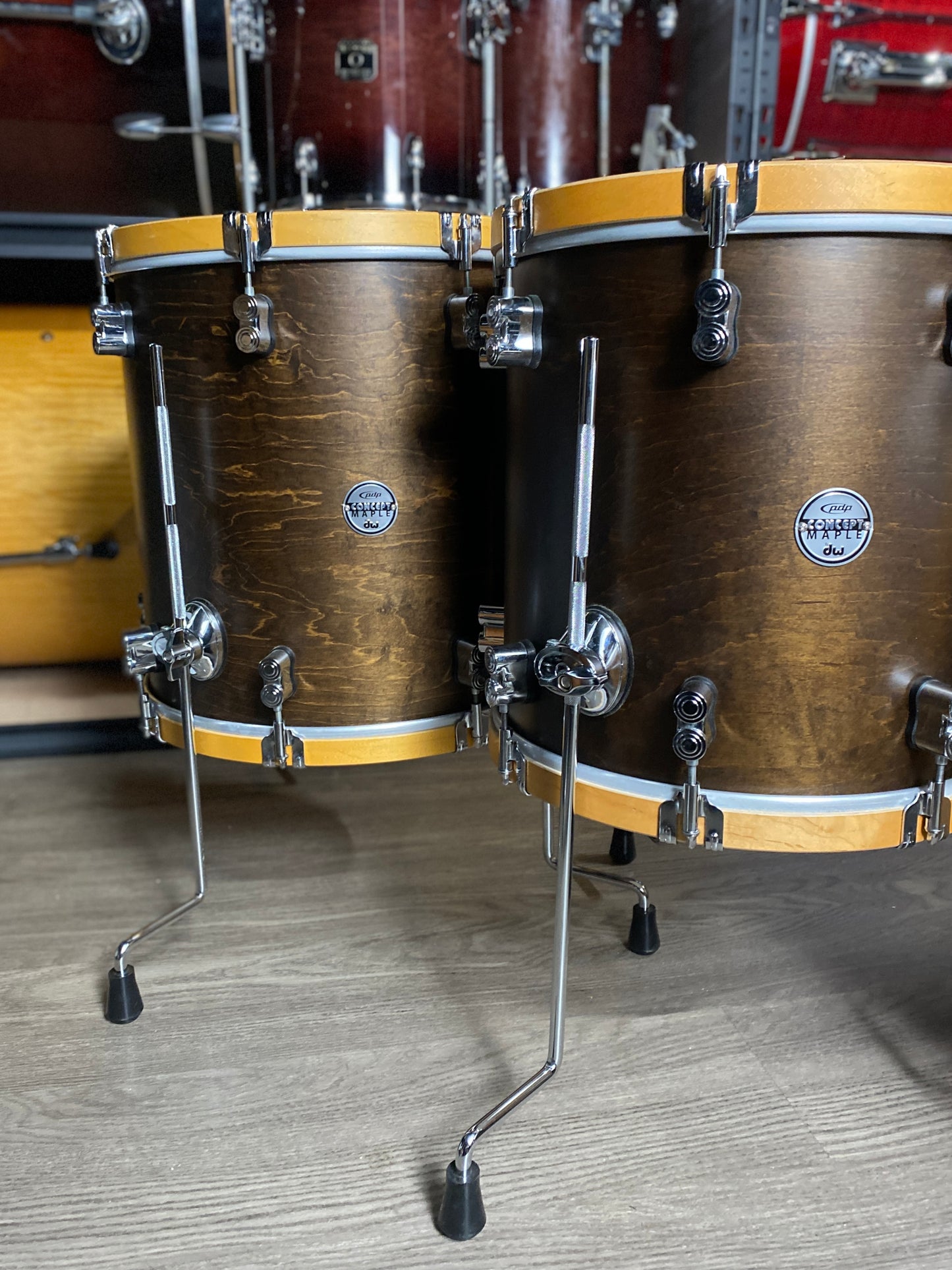PDP Concept Classic Maple Drum Kit – Walnut / Natural Hoops