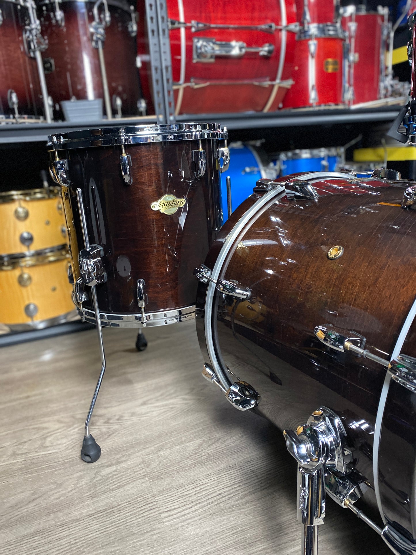 Pearl Masters SST Birch Drum Set Walnut Lacquer