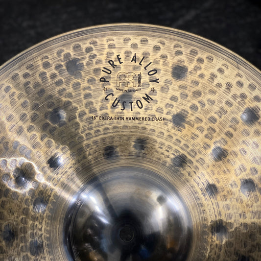 Meinl 16” Pure Alloy Custom Extra Thin Hammered Crash Cymbal