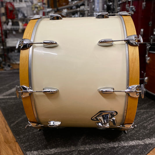 Gretsch 16x24 USA Square Badge Virgin Bass Drum - White Nitron (1980s)