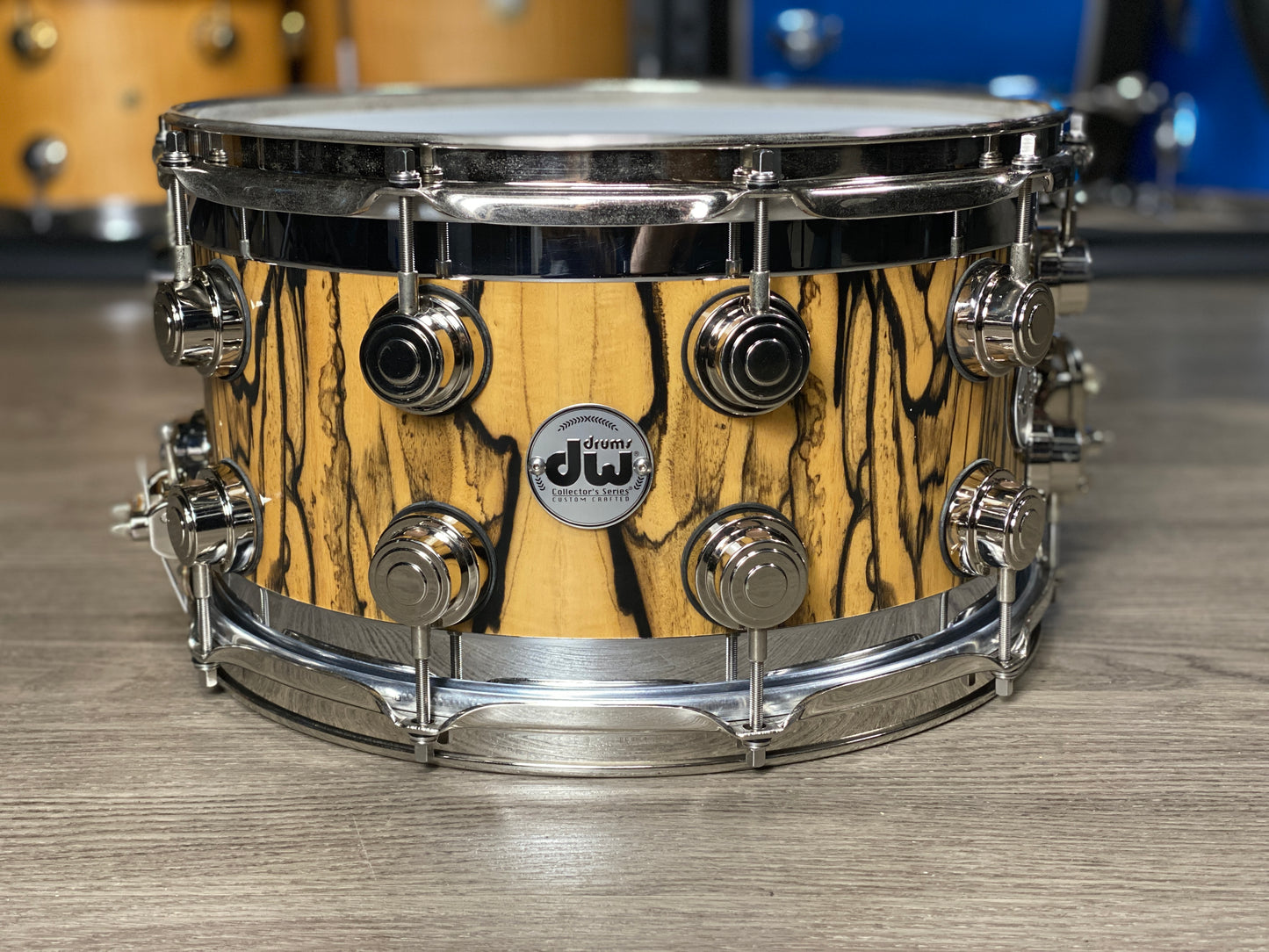 DW Collector’s Custom Series 8x14 Edge Snare Drum – Exotic Ivory Ebony