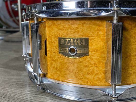 Tama 6x13 Artwood Snare Drum Amber Gravure 1990s