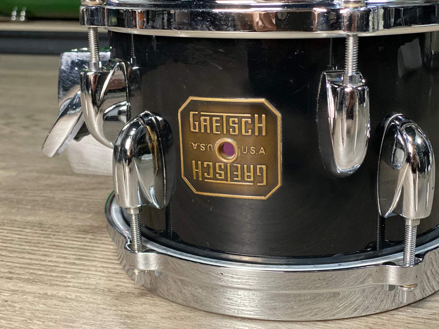 Gretsch 5.5x8 Rack Tom Drum Black Nitron 1980s