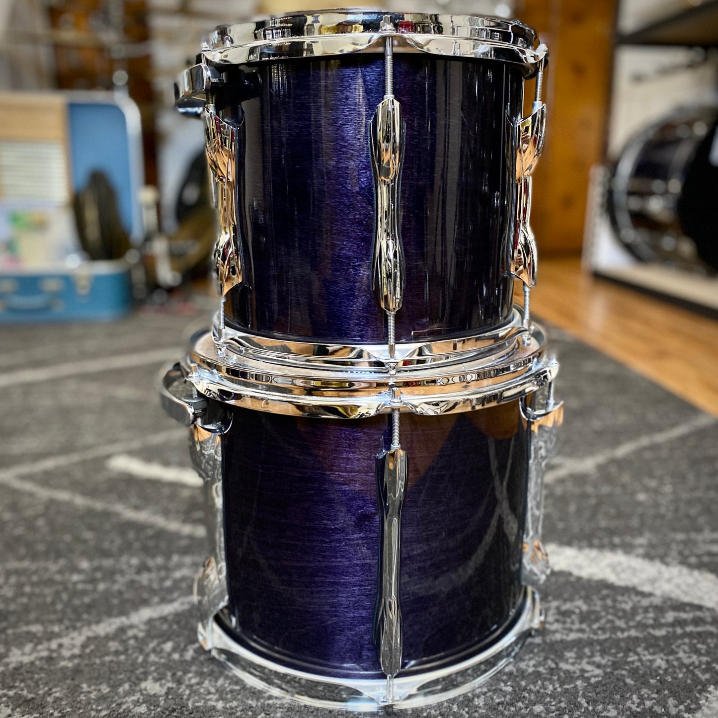 Premier Projector Drum Kit - Black Shadow - 1990s