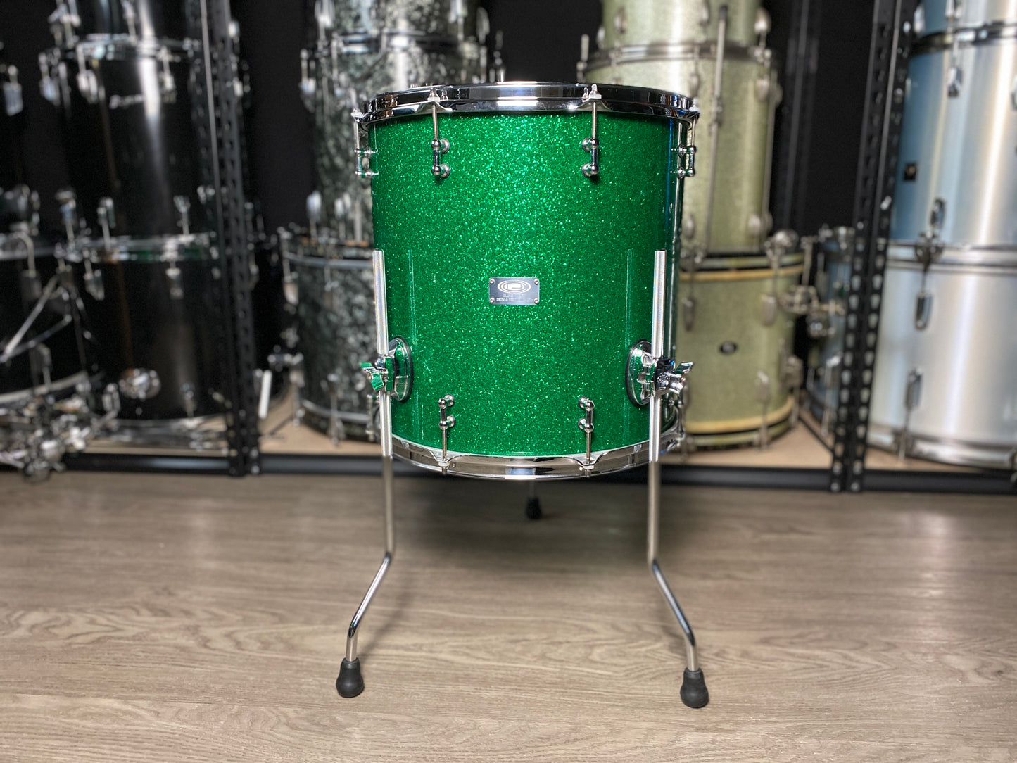 Orange County Custom Drum Kit 14/16/18/26 - Green Sparkle