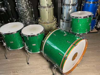 Orange County Custom Drum Kit 14/16/18/26 - Green Sparkle