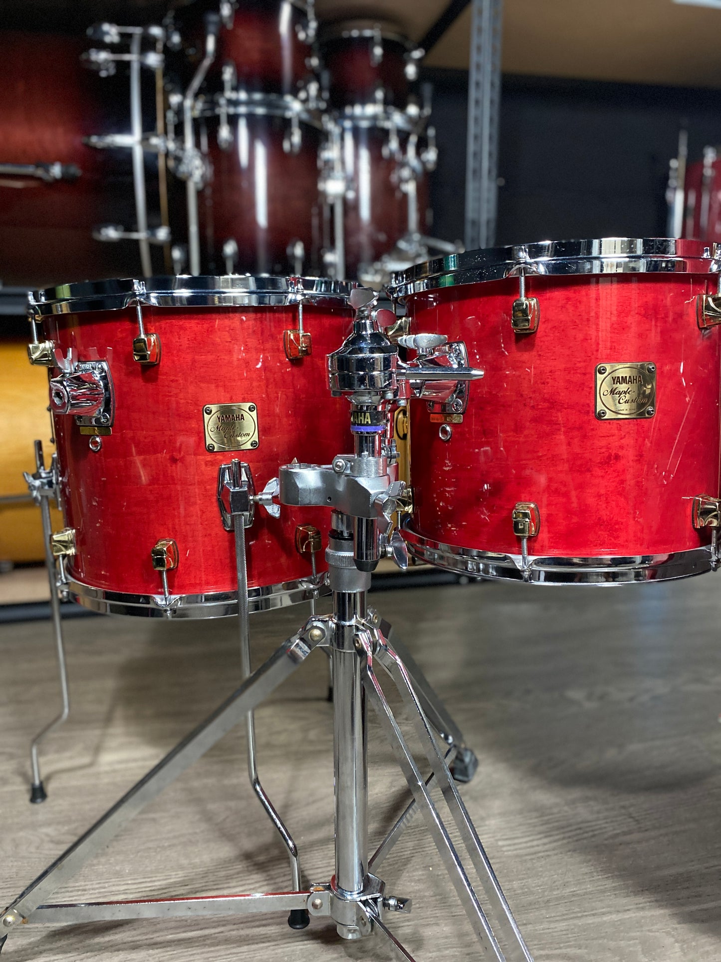 Yamaha Maple Custom Drum Kit – Red Maple Lacquer (1990s)