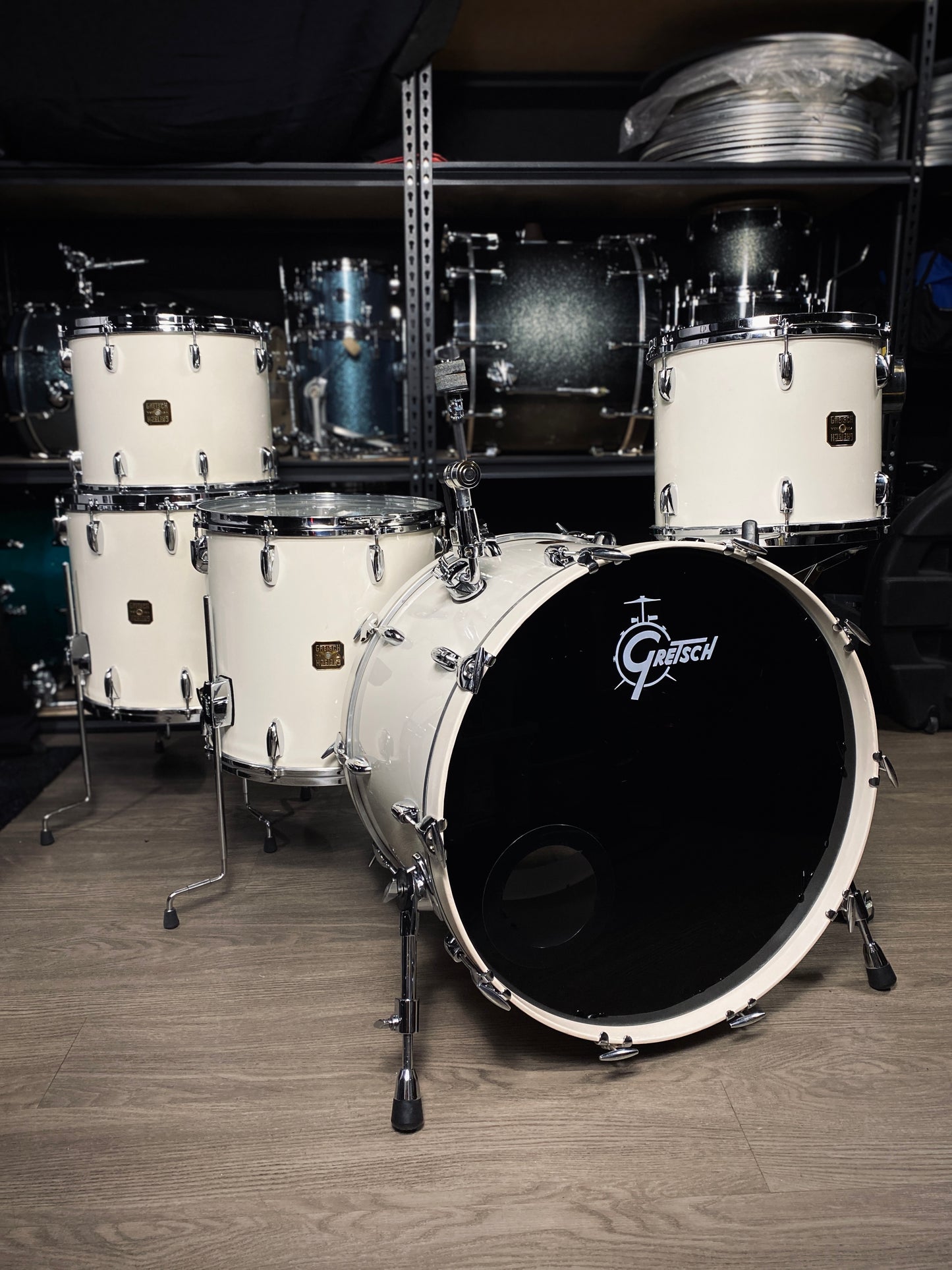 Gretsch USA Drum Set – White Nitron (Early 1980s)