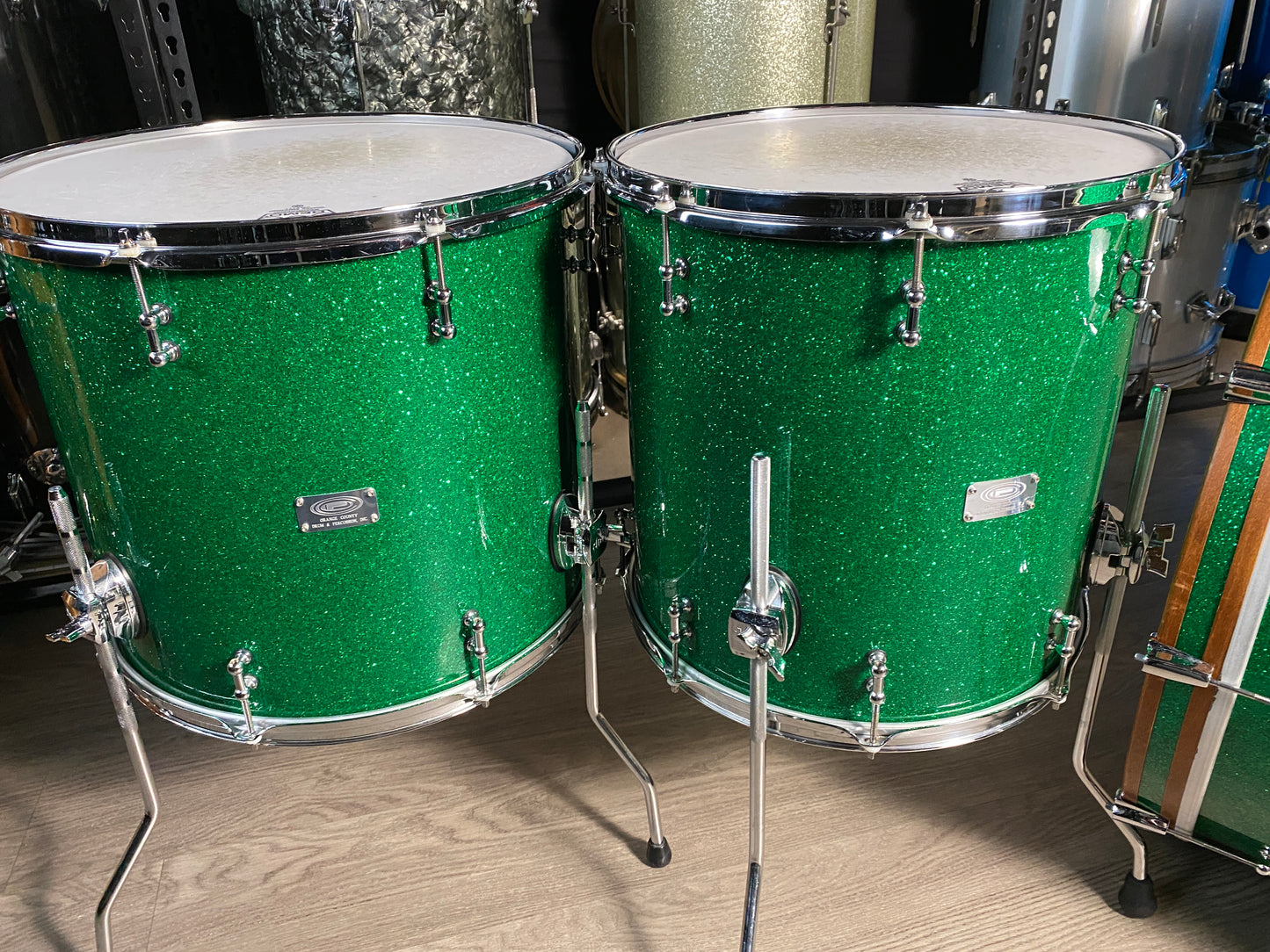 Orange County Custom Drum Kit 14/16/18/26 - Green Sparkle