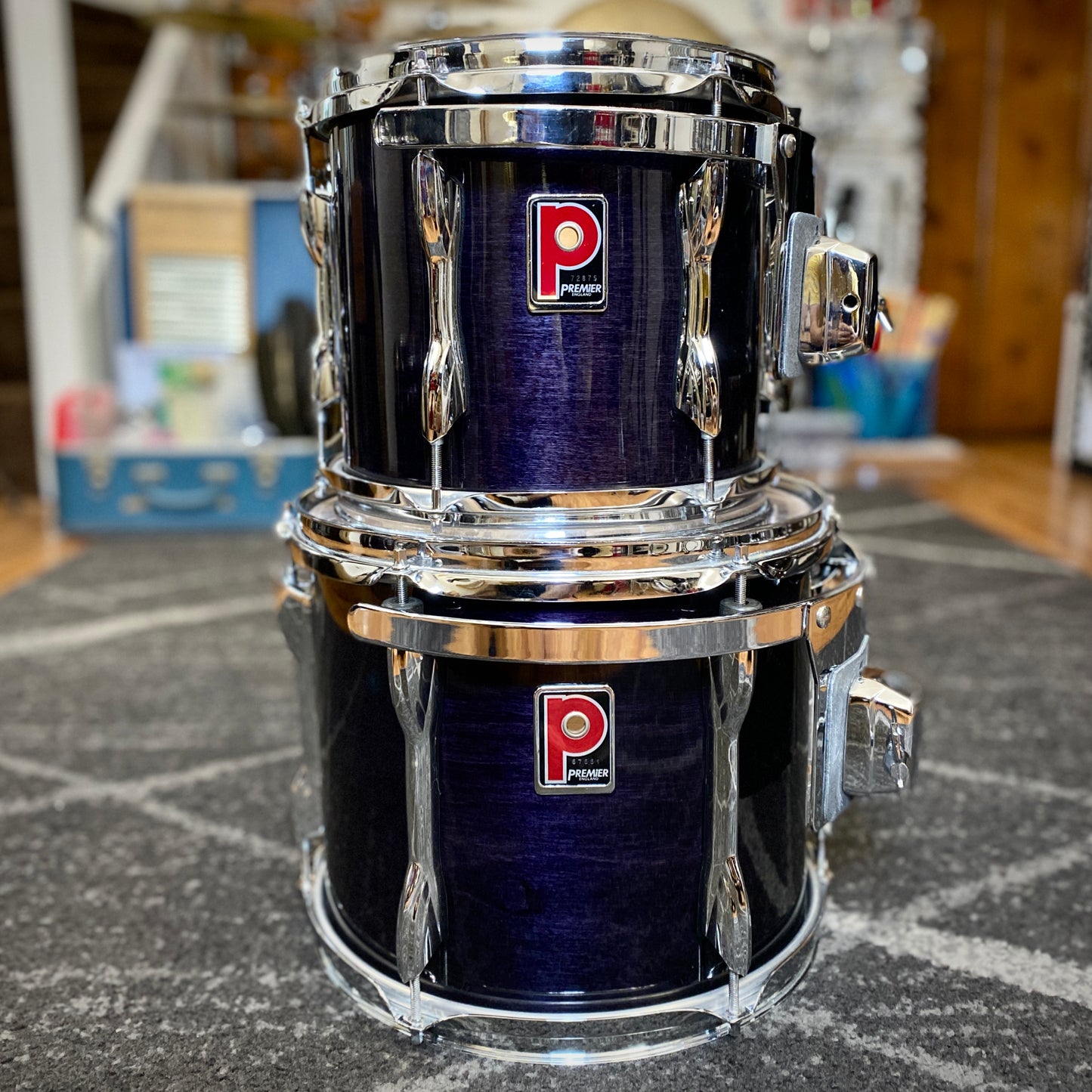 Premier Projector Drum Kit - Black Shadow - 1990s