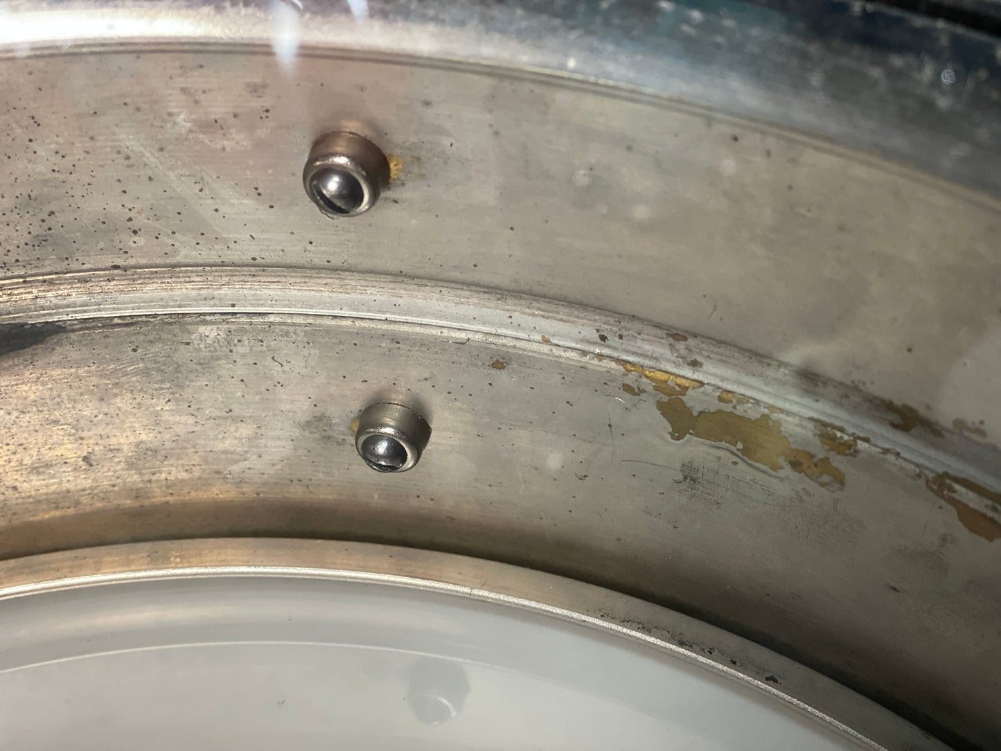 Ludwig 5x14 Universal Snare Drum 2 Piece Nickel Over Brass 1930’s