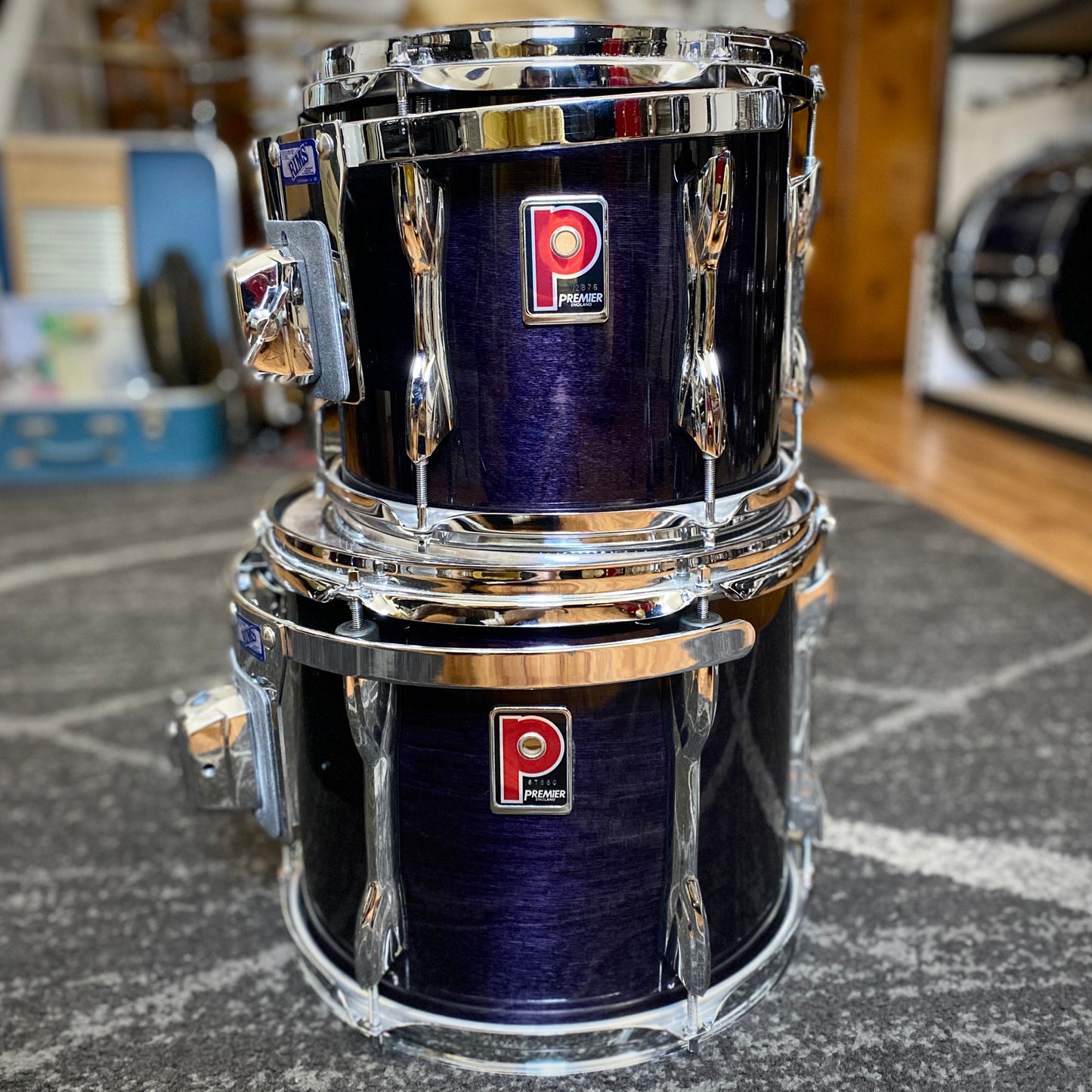 Premier Projector Drum Kit - Black Shadow - 1990s
