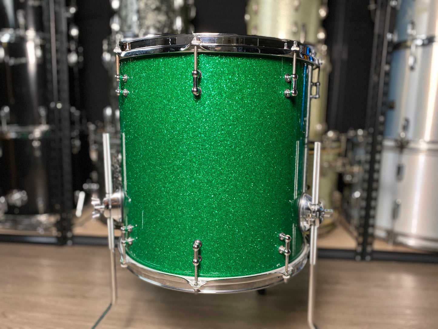 Orange County Custom Drum Kit 14/16/18/26 - Green Sparkle