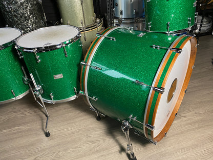 Orange County Custom Drum Kit 14/16/18/26 - Green Sparkle