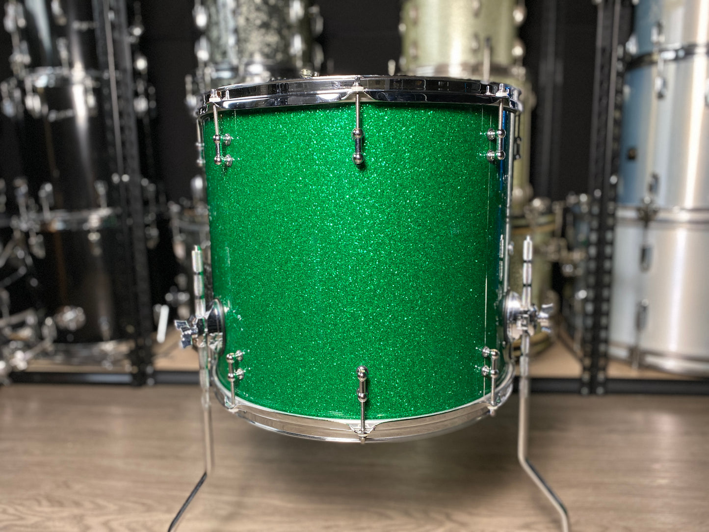 Orange County Custom Drum Kit 14/16/18/26 - Green Sparkle