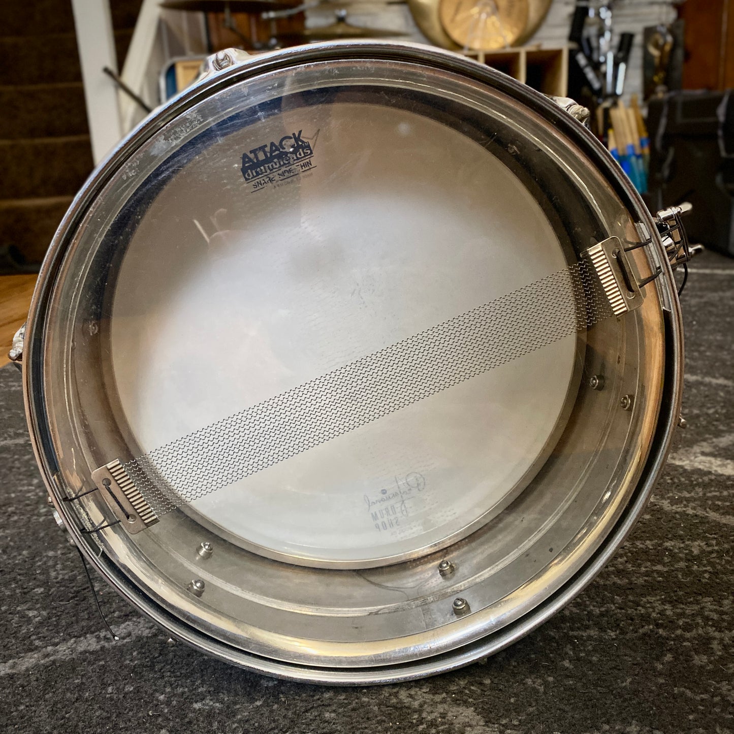 Ludwig 5x14 Universal Snare Drum 2 Piece Nickel Over Brass 1930’s