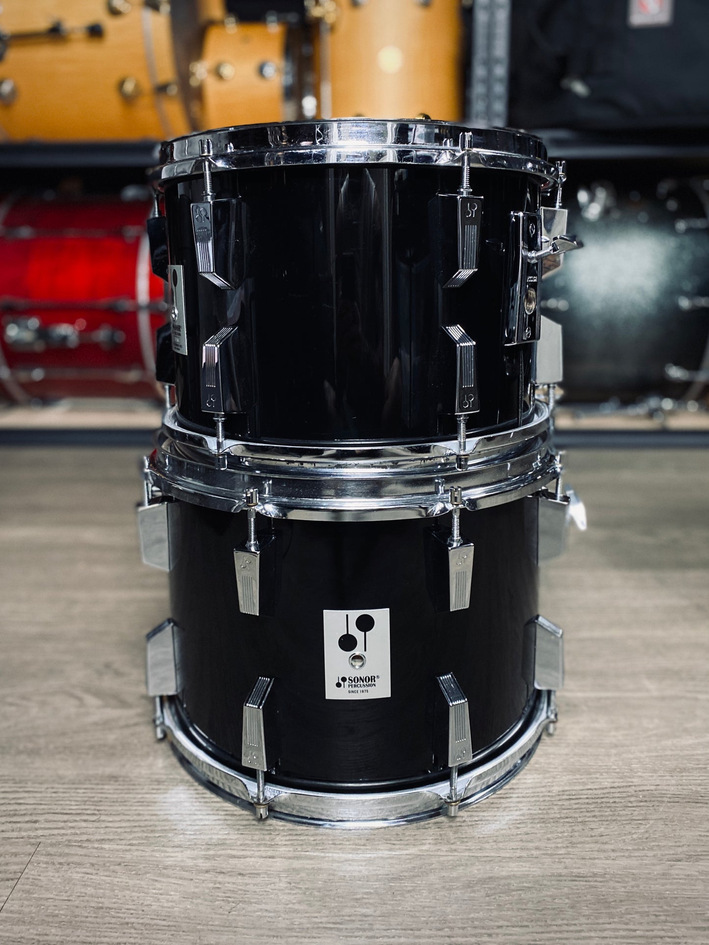 Sonor Phonic Drum Kit – 1980s Black (9-Ply Beechwood Shells)