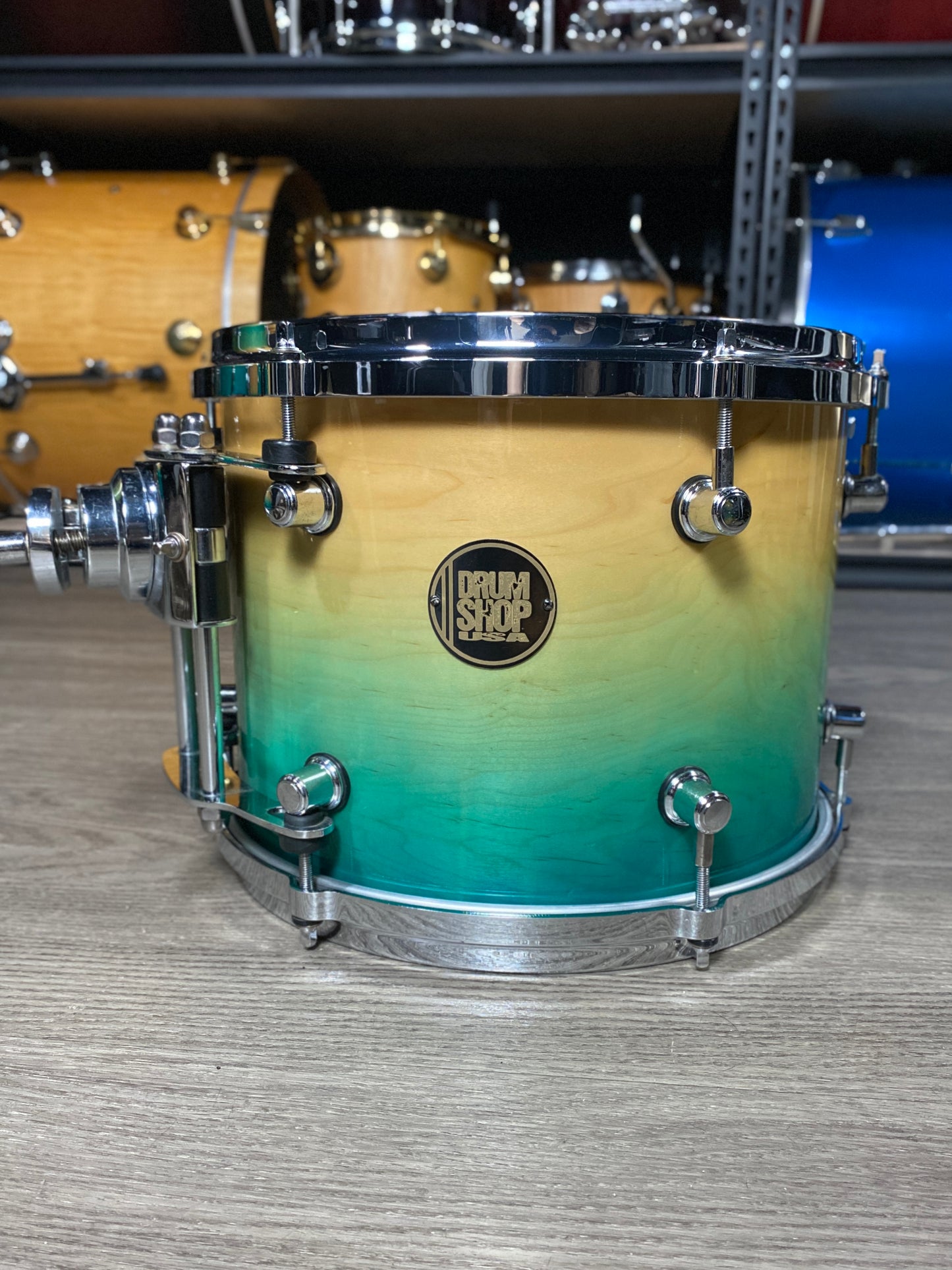 Custom USA Maple Drum Kit – Aqua Fade