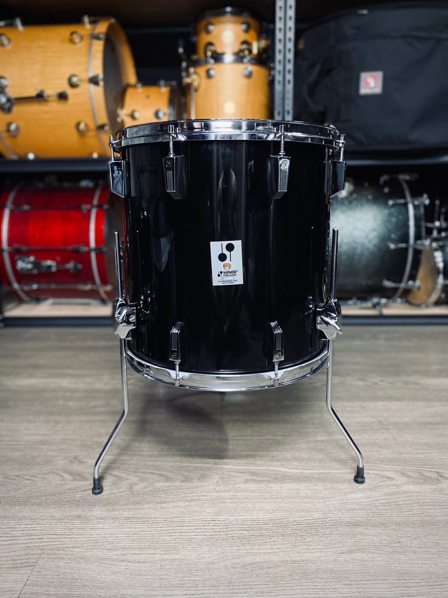 Sonor Phonic Drum Kit – 1980s Black (9-Ply Beechwood Shells)
