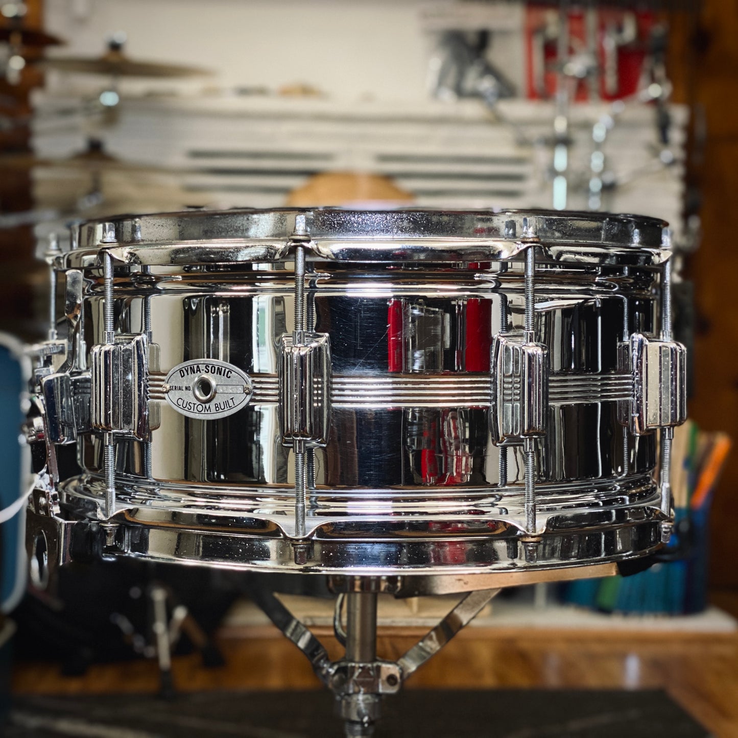 Rogers Drums 6.5x14 Dynasonic 5-Line Snare Drum – 1970s