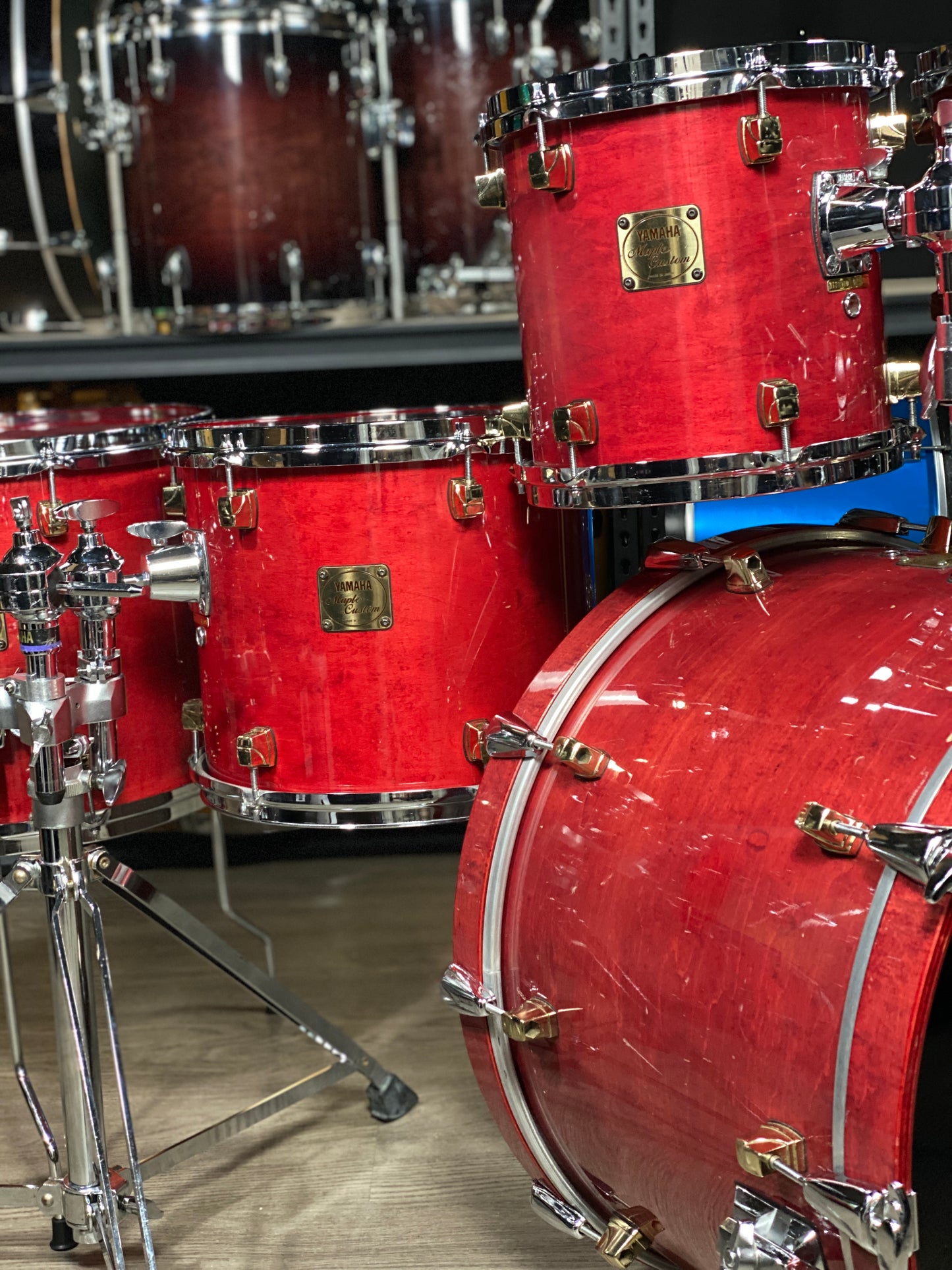 Yamaha Maple Custom Drum Kit – Red Maple Lacquer (1990s)