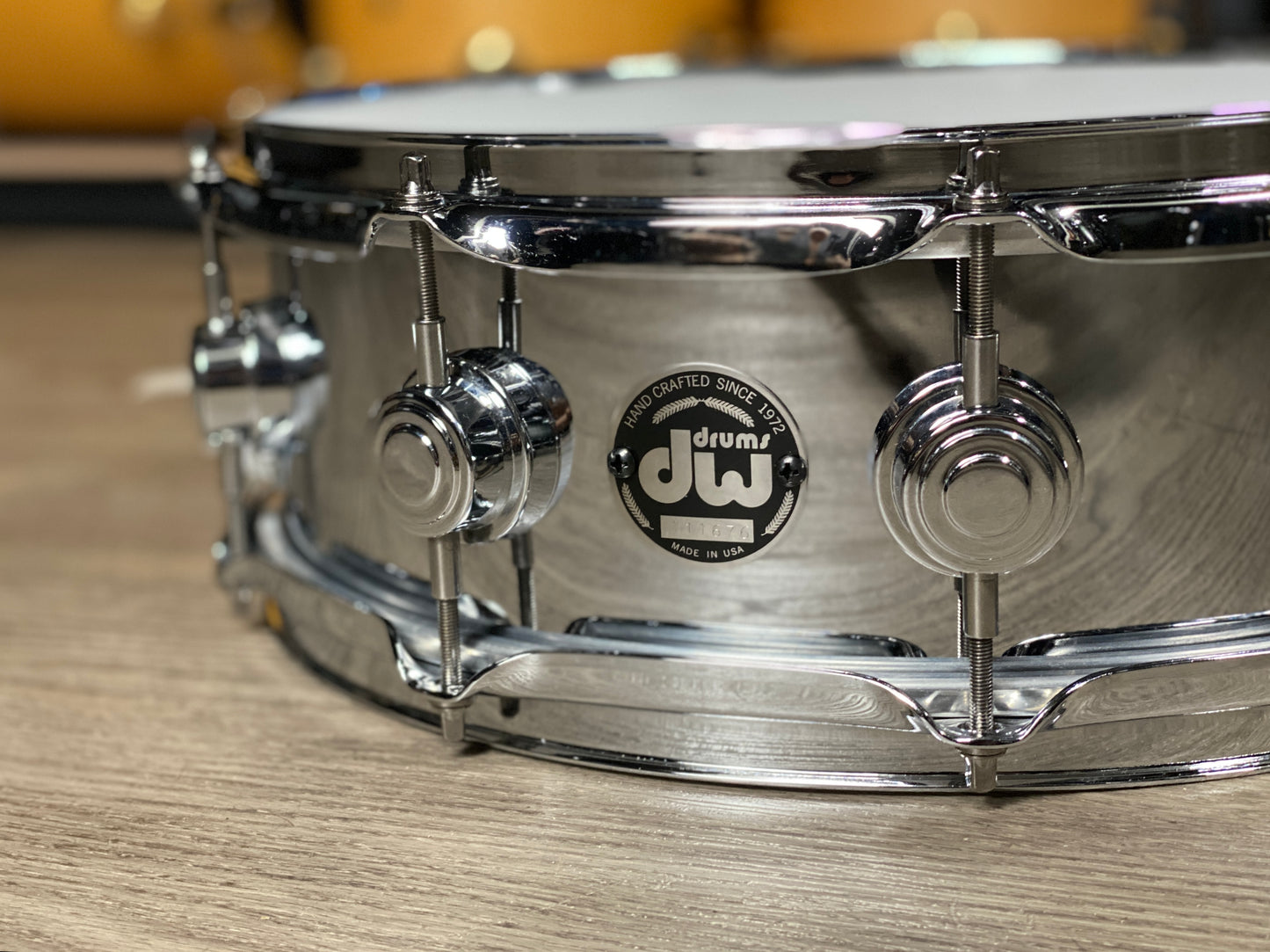 DW Collectors 5x14 Chrome Over Brass Snare – 1998