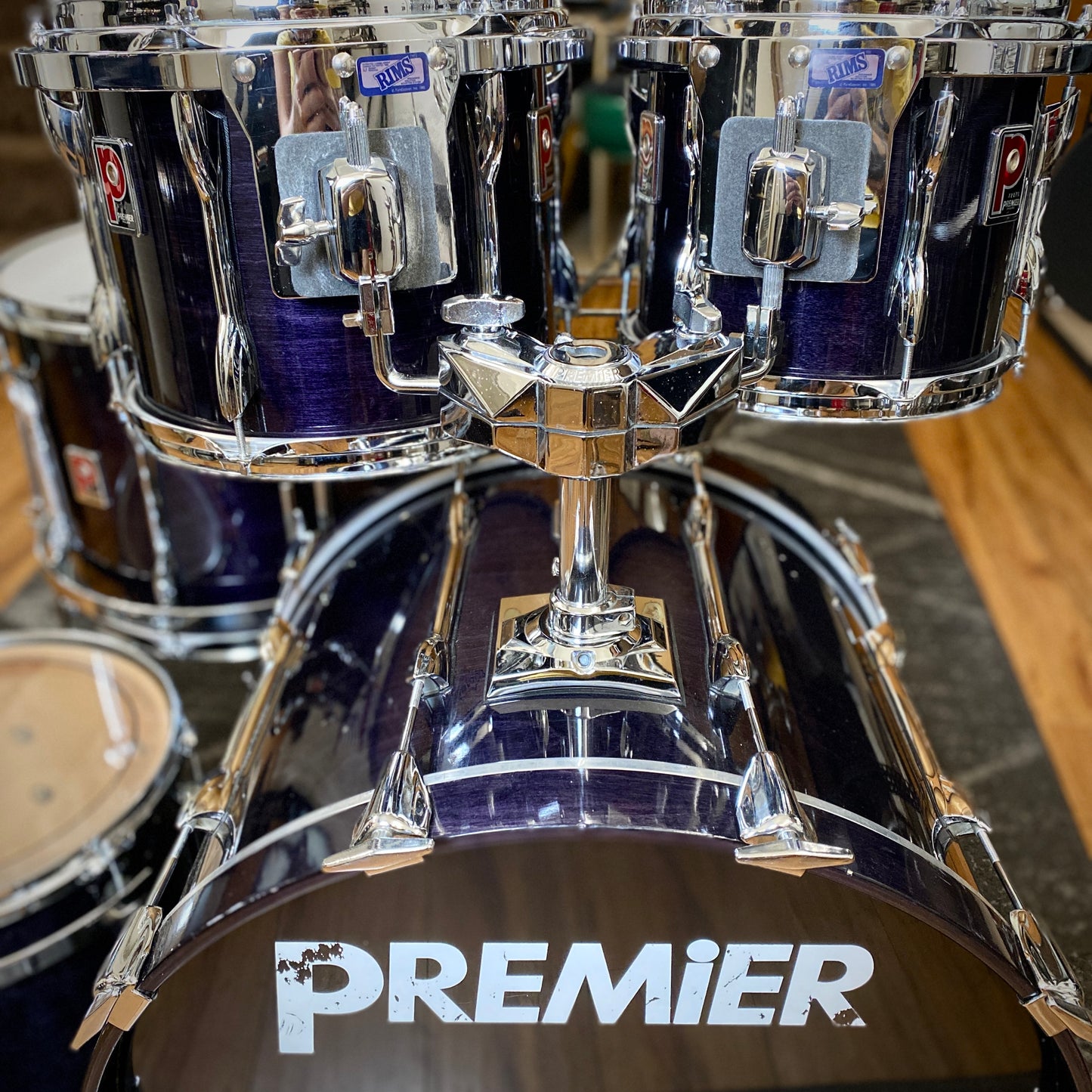 Premier Projector Drum Kit - Black Shadow - 1990s