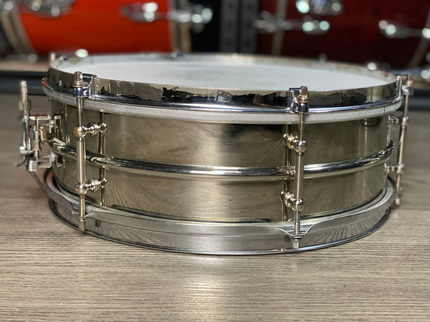 Ludwig 5x14 Universal Snare Drum 2 Piece Nickel Over Brass 1930’s