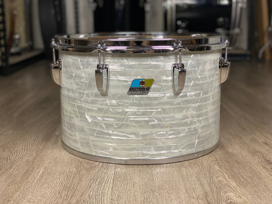 Ludwig 10x16 No. 700 Timp-Tom Drum 1970s White Marine Pearl