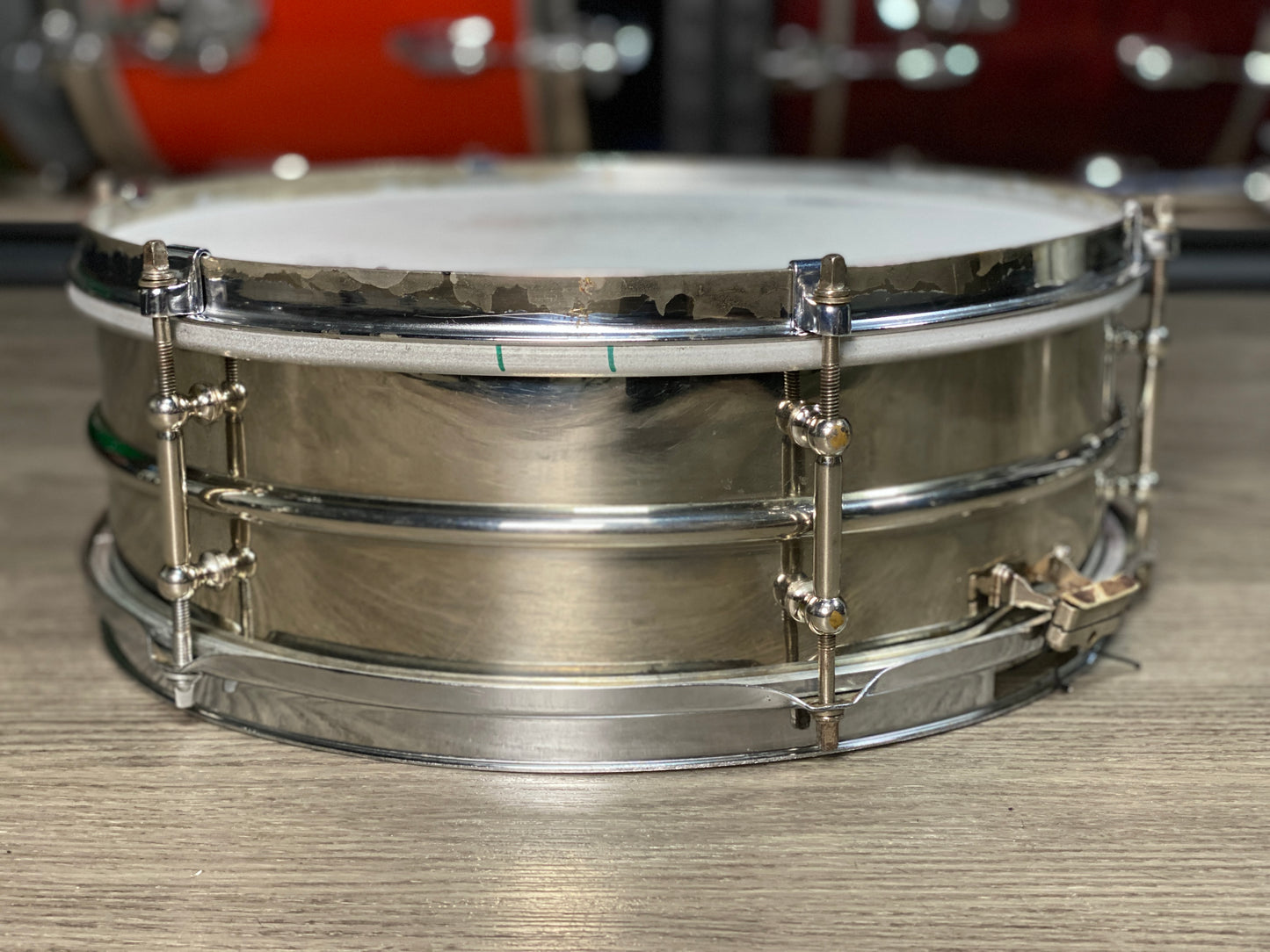 Ludwig 5x14 Universal Snare Drum 2 Piece Nickel Over Brass 1930’s