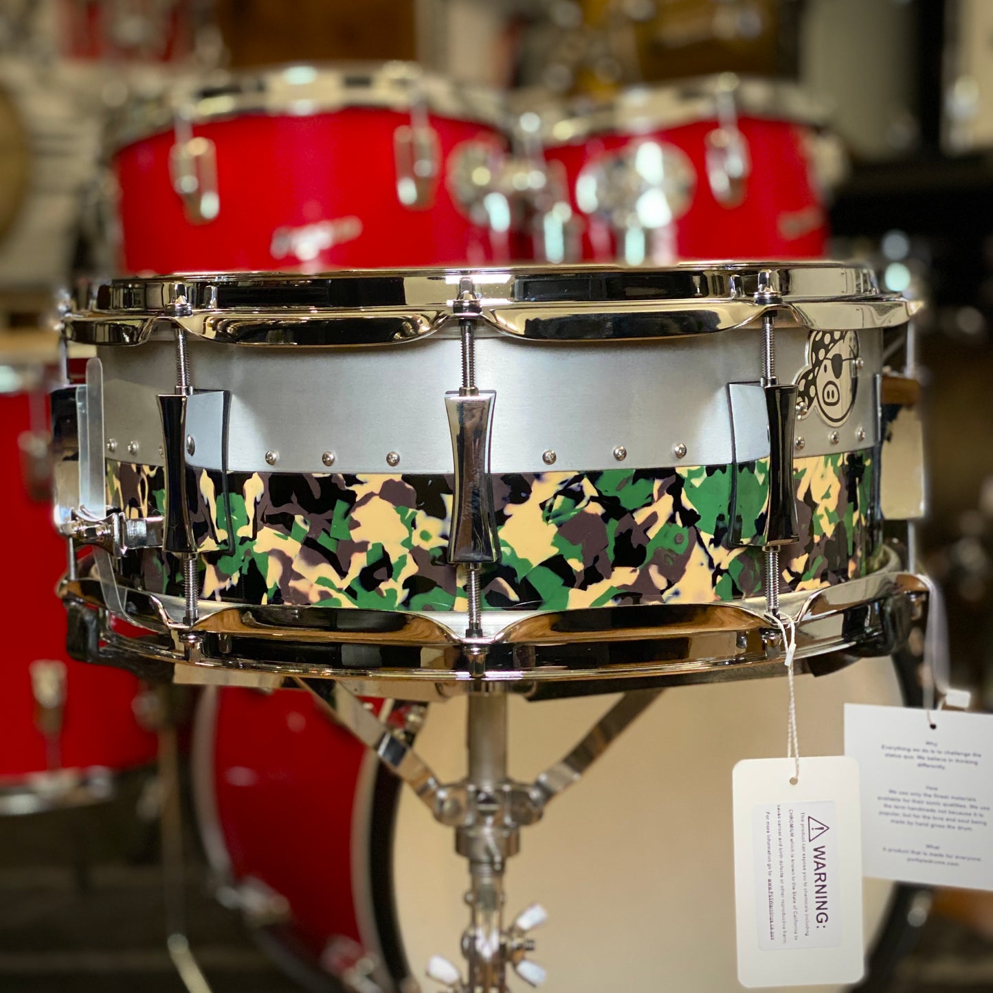 Pork Pie 5.5x14 Aluminum Maple Hybrid
Snare Drum - Camo