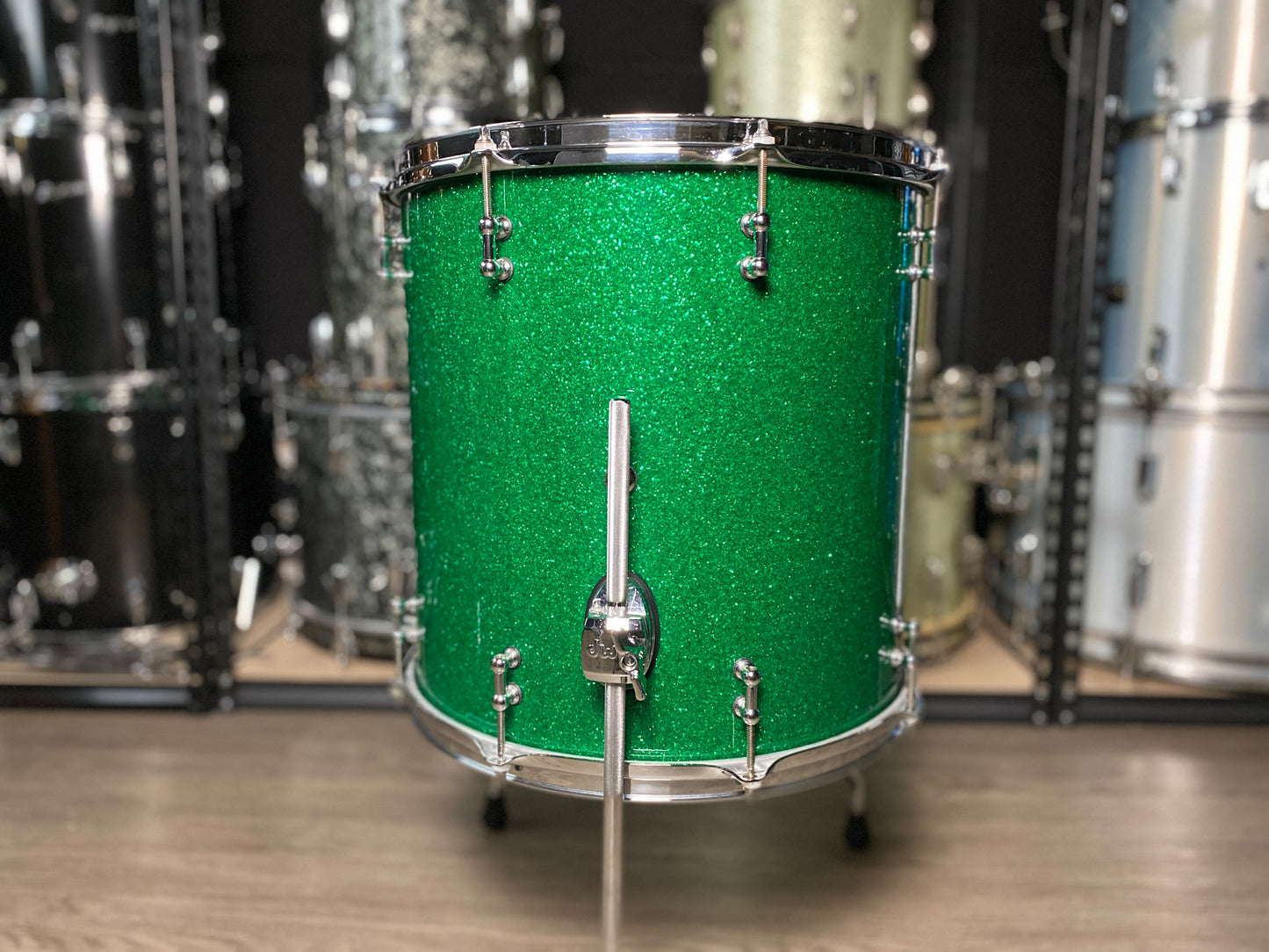 Orange County Custom Drum Kit 14/16/18/26 - Green Sparkle