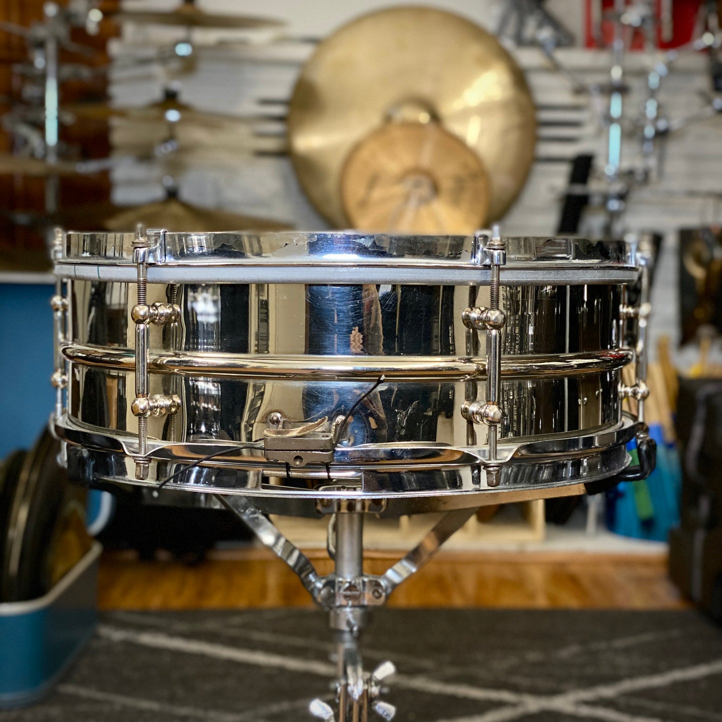 Ludwig 5x14 Universal Snare Drum 2 Piece Nickel Over Brass 1930’s